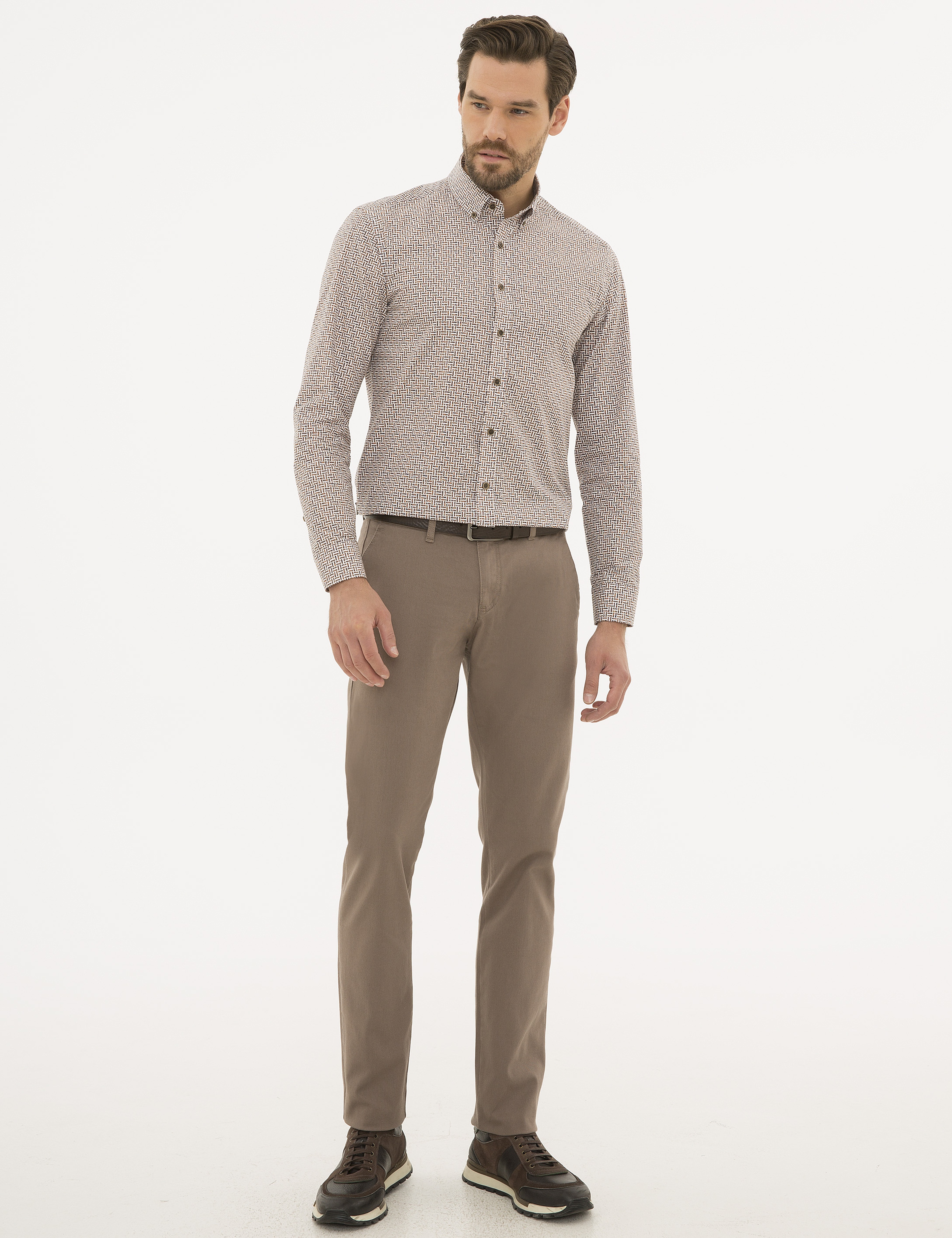 Camel Slim Fit Gömlek - Image 4