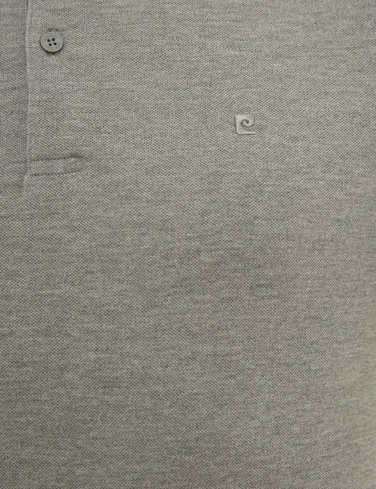 Gri Melanj Slim Fit Polo Yaka Sweatshirt - 50233280033