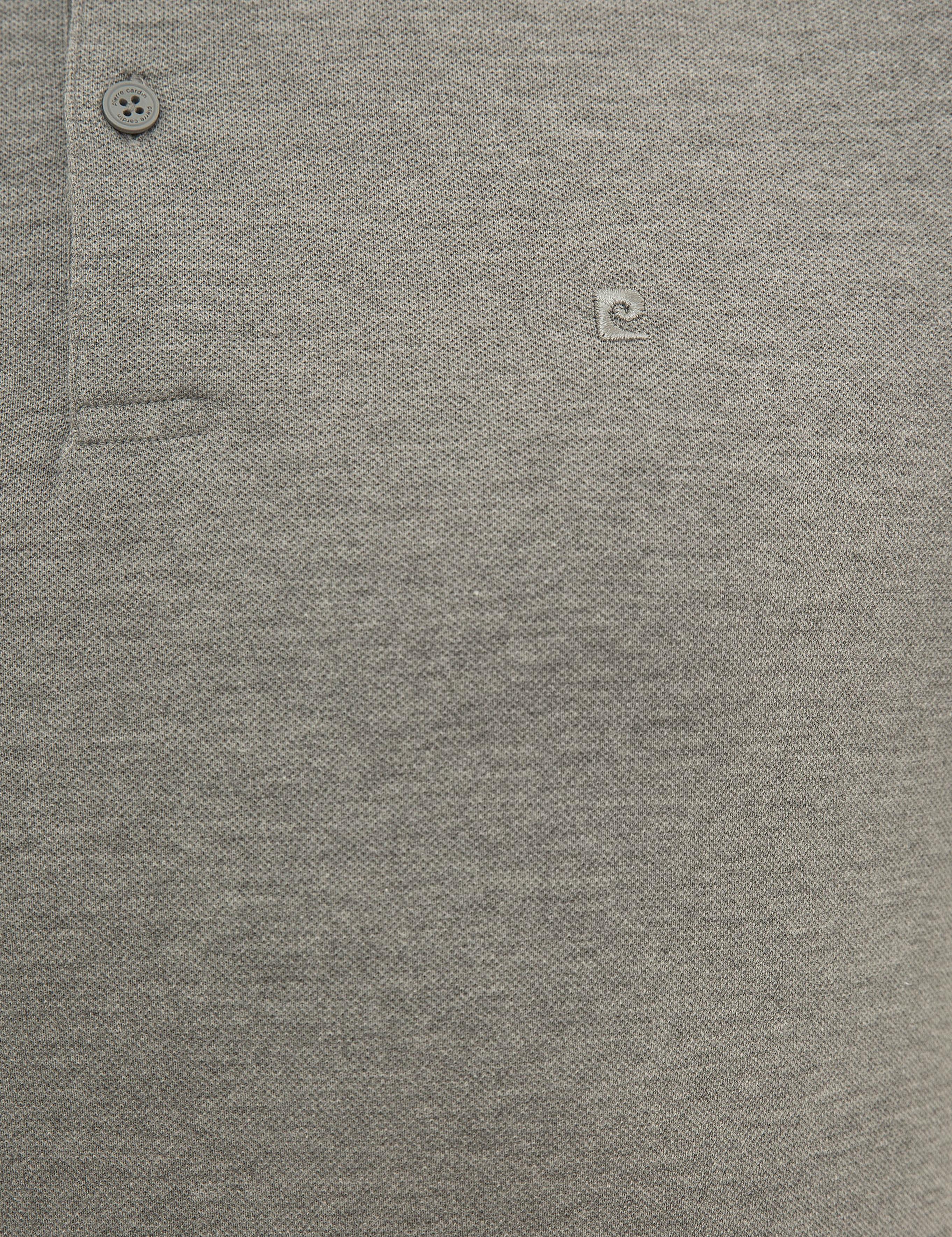 Gri Melanj Slim Fit Polo Yaka Sweatshirt