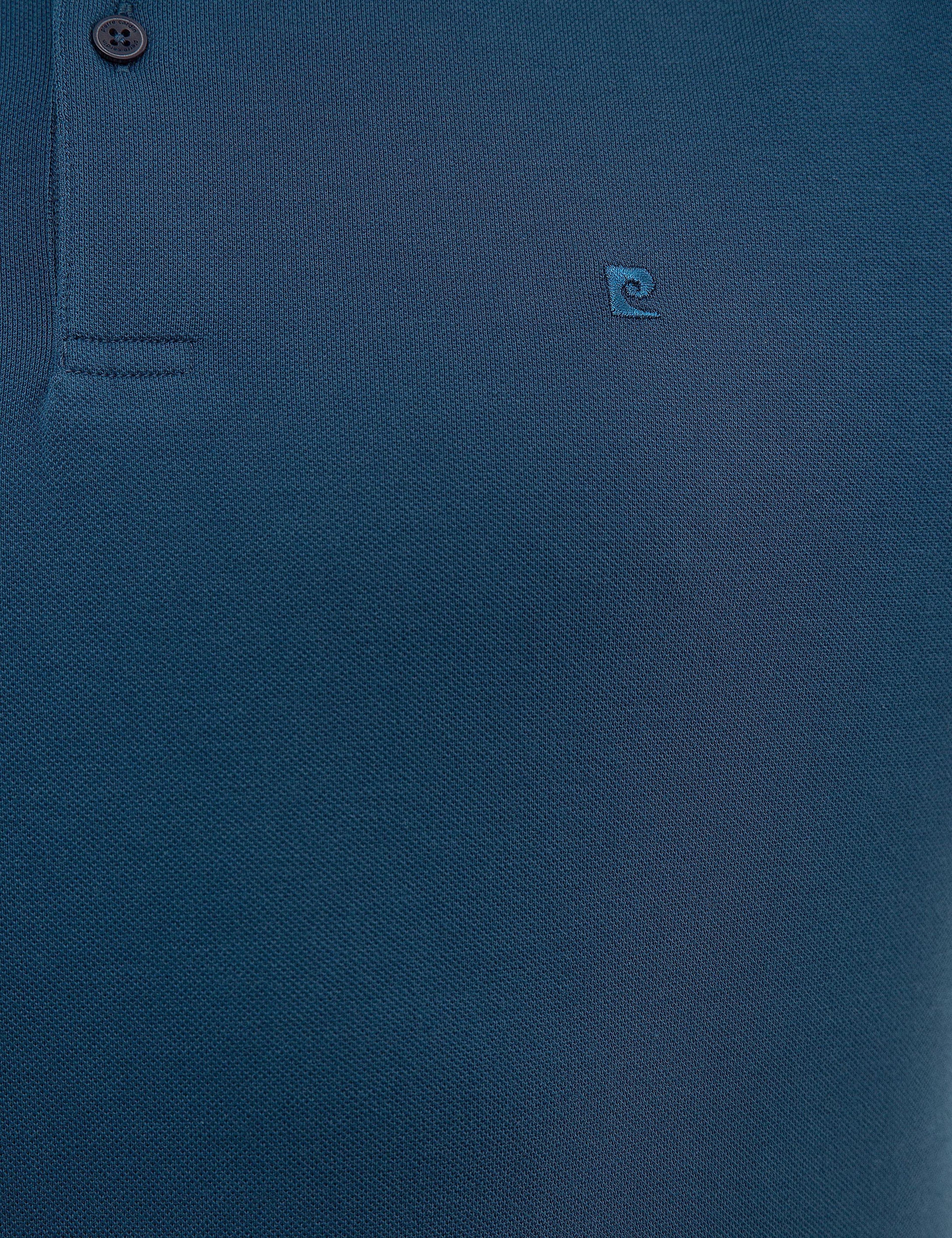 Açık Lacivert Slim Fit Polo Yaka Sweatshirt - Image 6