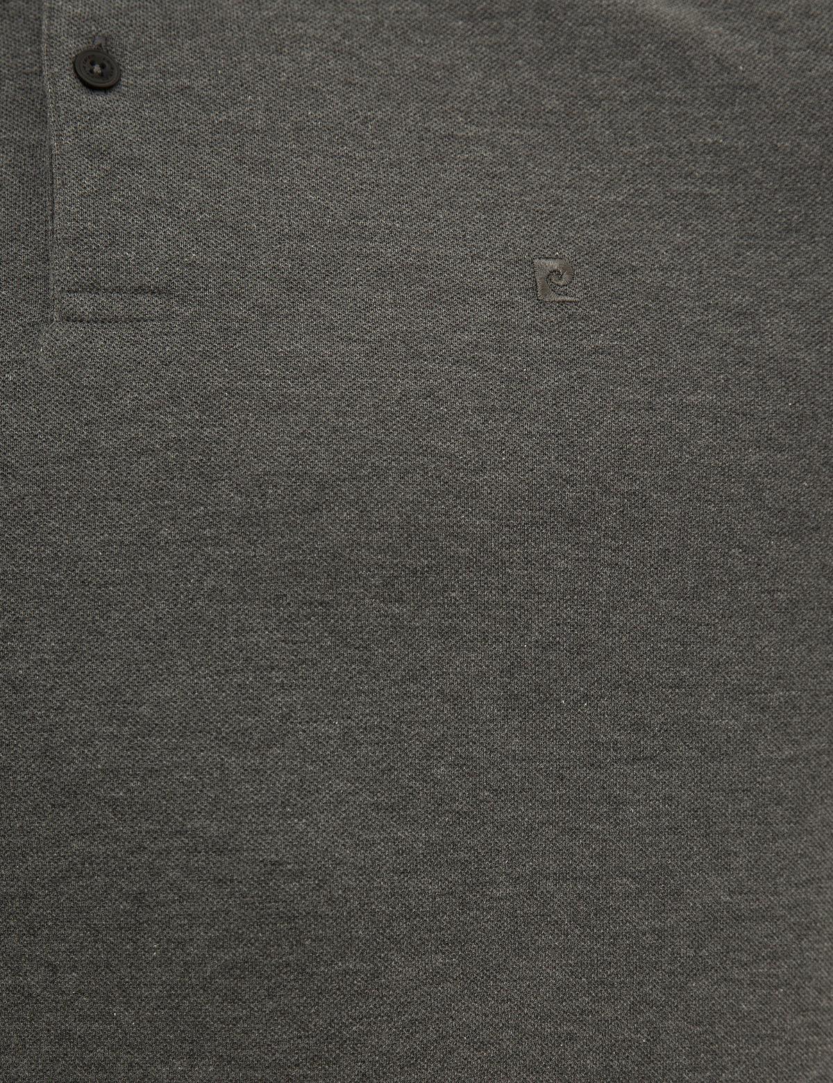 Antrasit Melanj Slim Fit Polo Yaka Sweatshirt - 50233280076