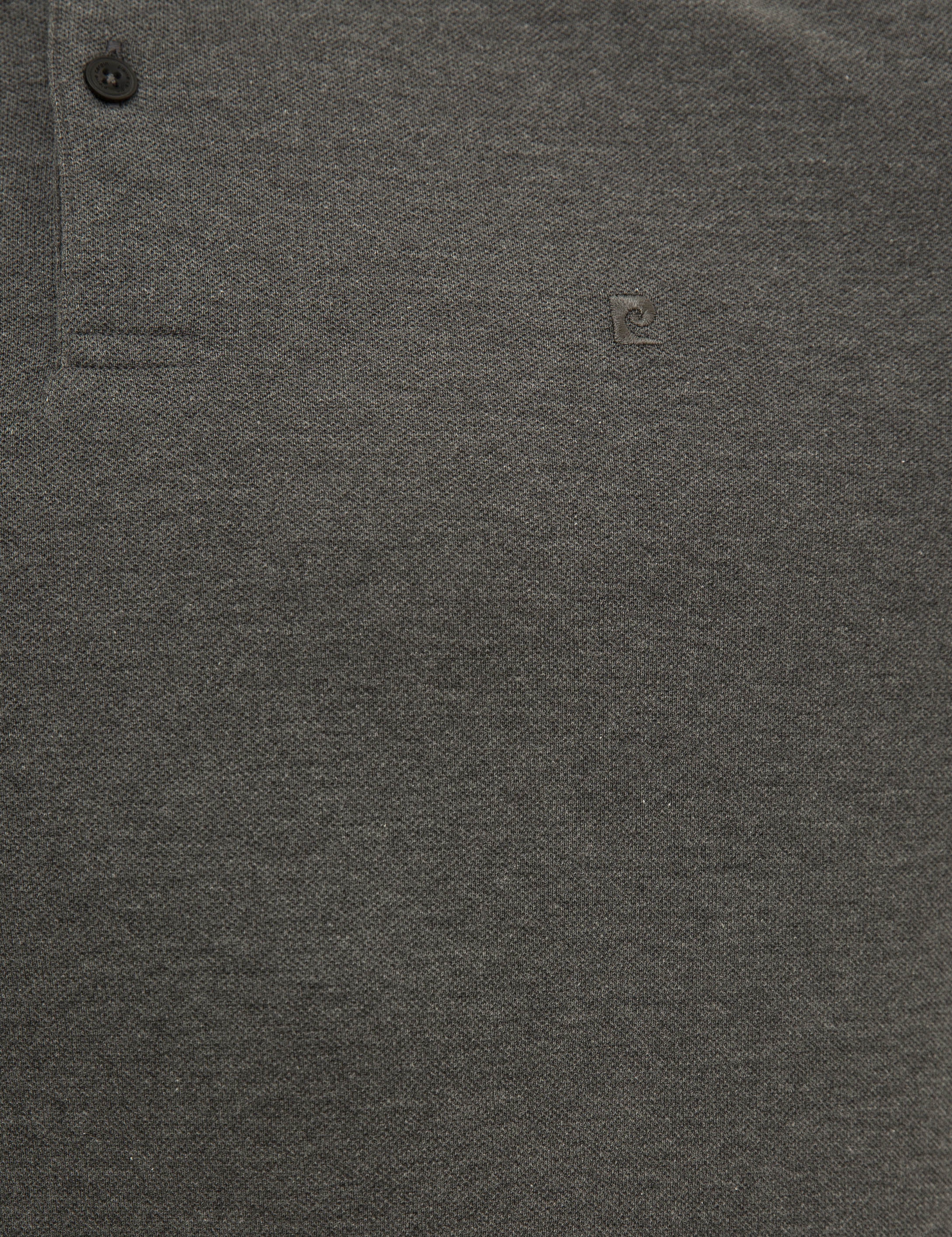 Antrasit Melanj Slim Fit Polo Yaka Sweatshirt