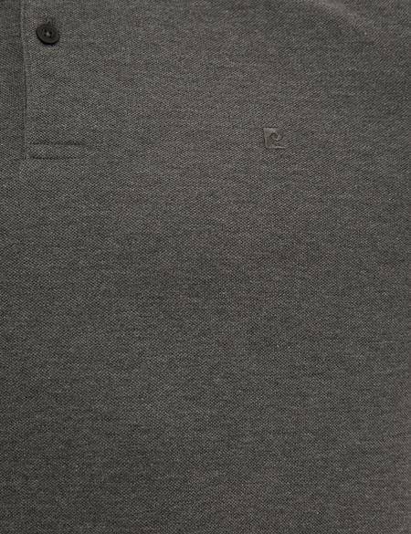 Antrasit Melanj Slim Fit Polo Yaka Sweatshirt - 50233280076