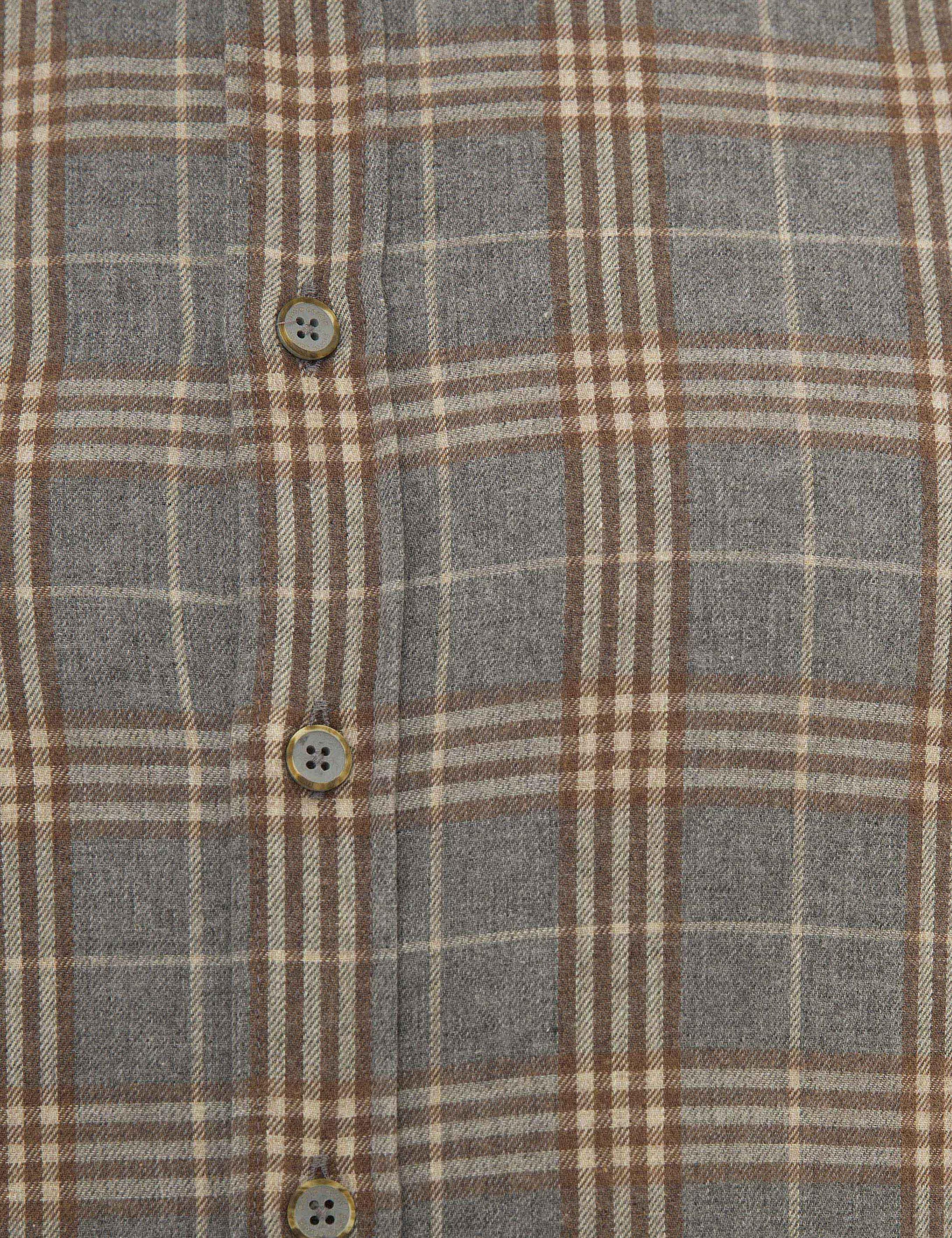 Gri Regular Fit Uzun Kollu Gömlek