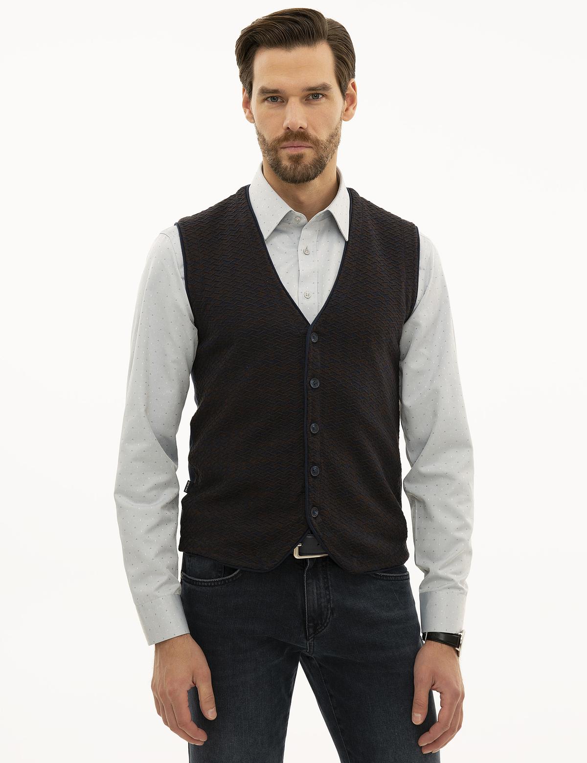 Lacivert Triko Yelek