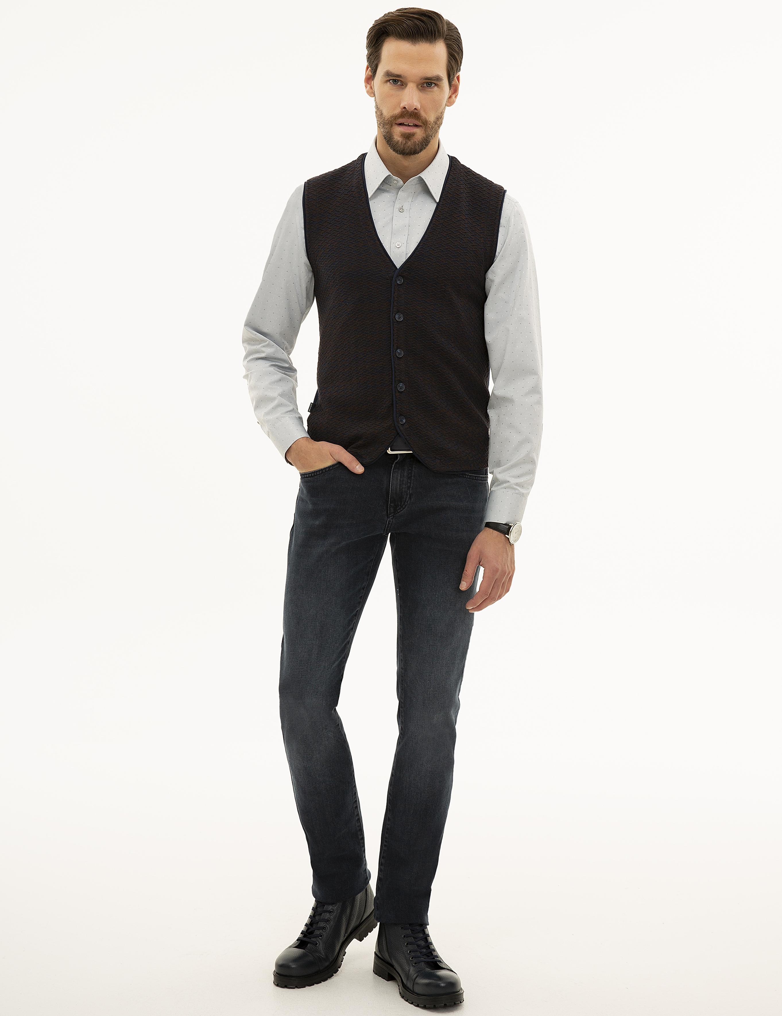 Lacivert Triko Yelek