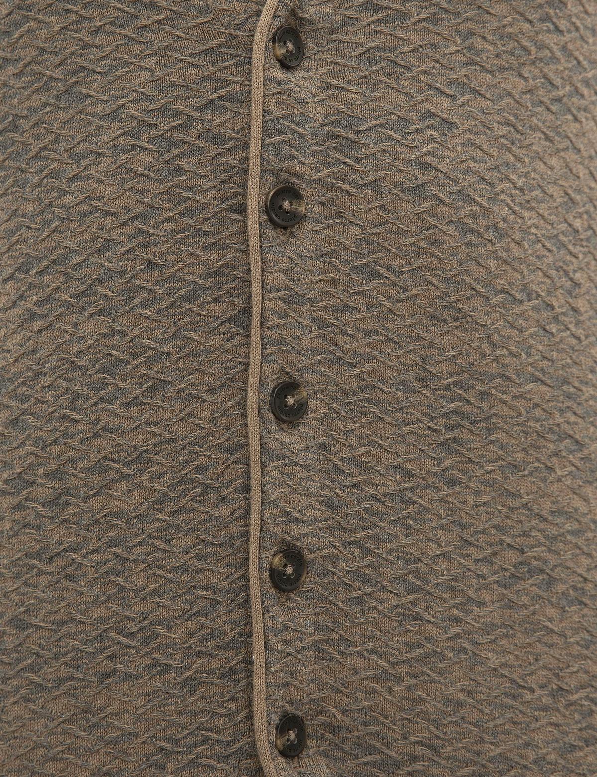 Vizon Melanj Slim Fit Triko Yelek - 50228434037