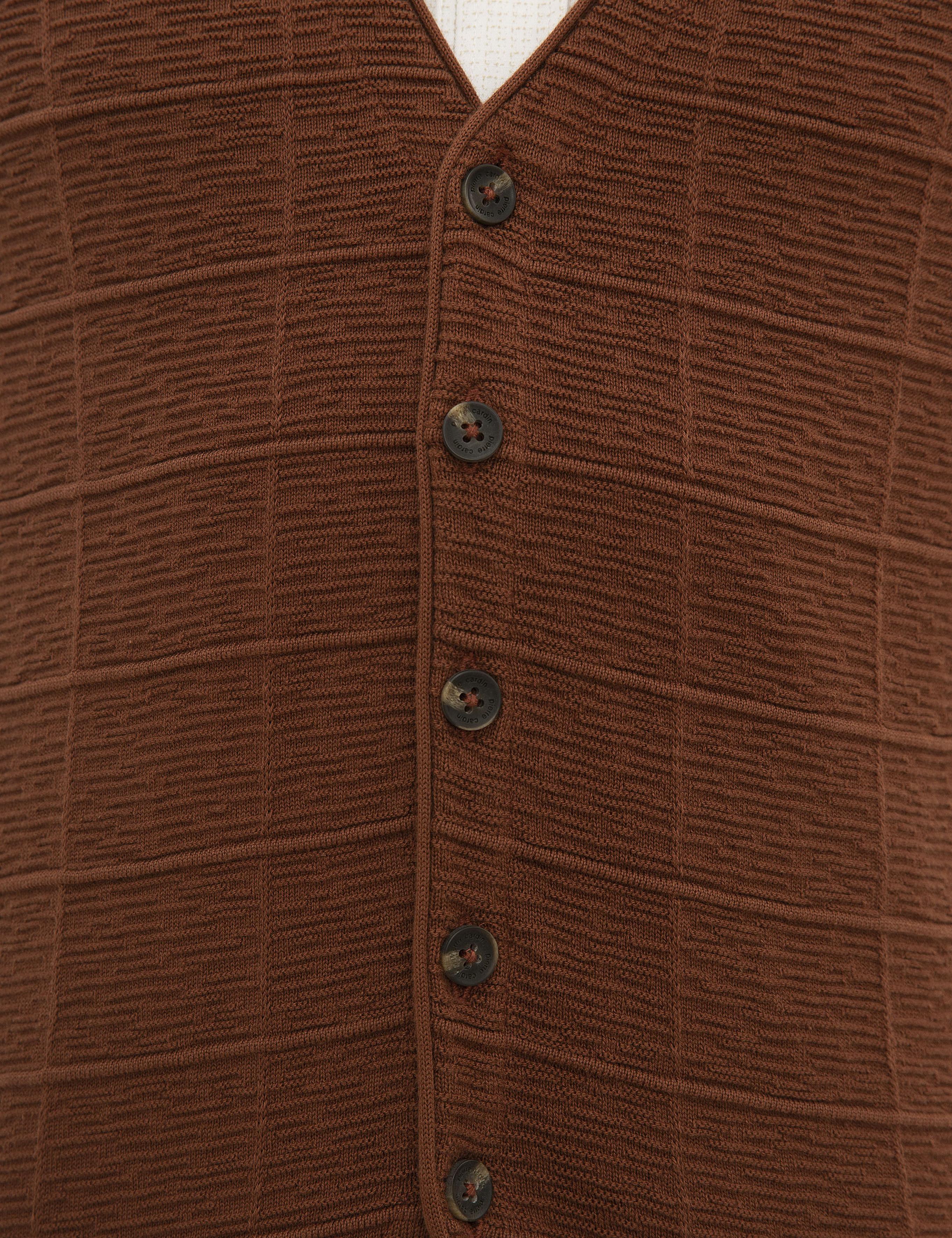 Kahverengi Triko Yelek