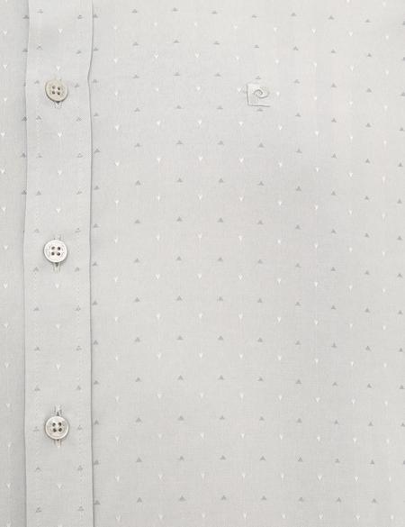 Gri Slim Fit Armürlü Gömlek - 50227478016