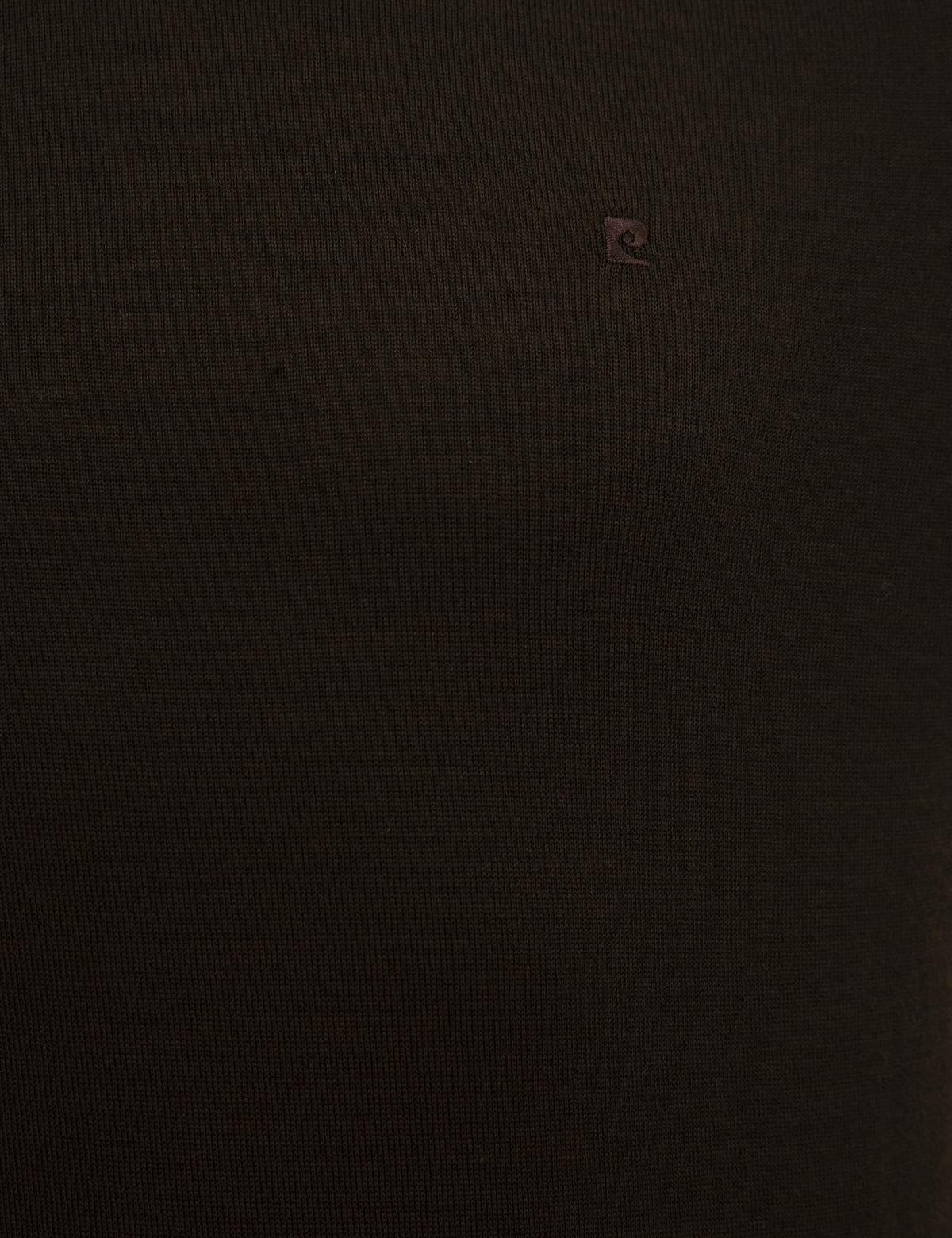 Kahverengi Slim Fit Bisiklet Yaka Basic Triko Kazak - 50227677137