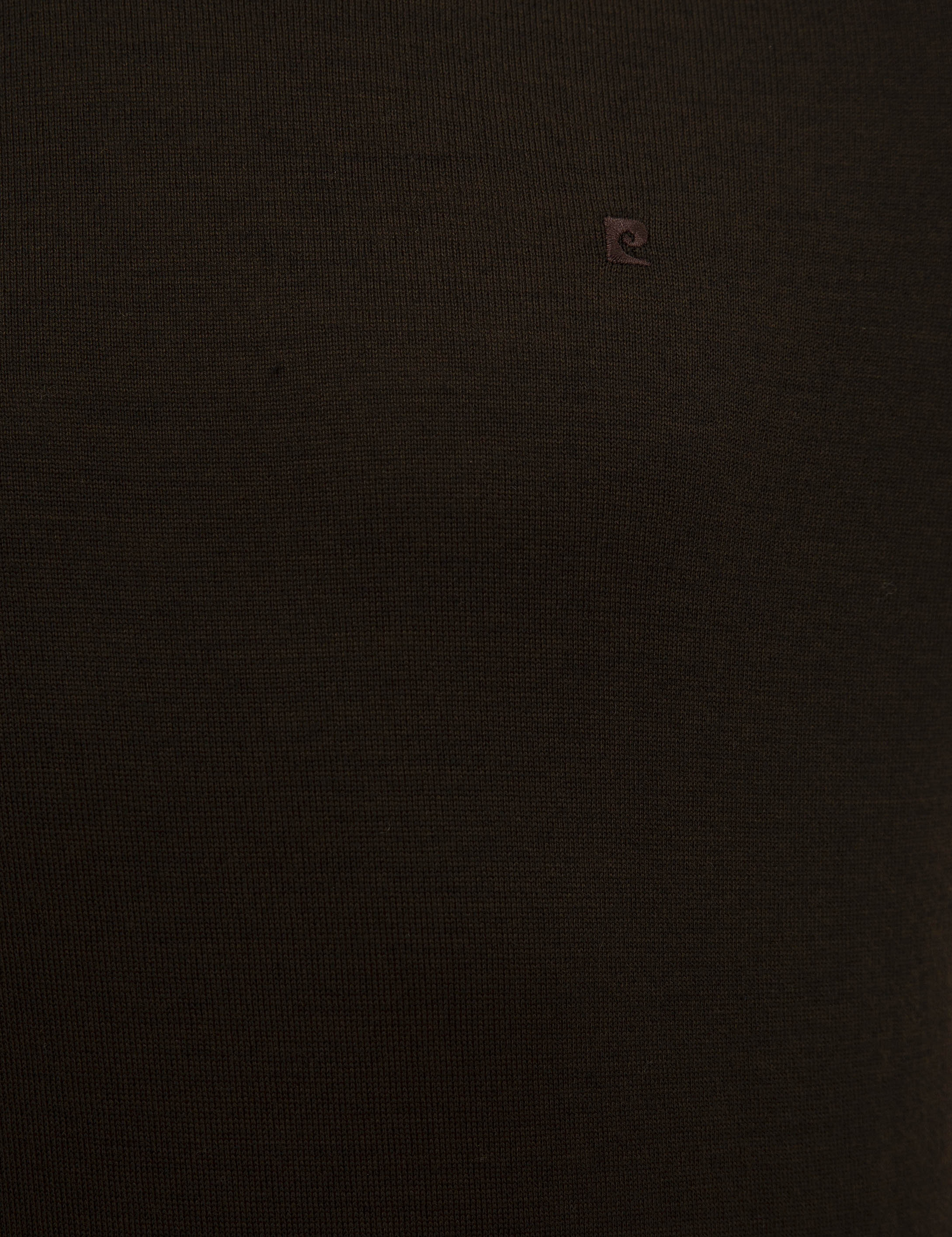 Kahverengi Slim Fit Bisiklet Yaka Basic Triko Kazak - Image 6