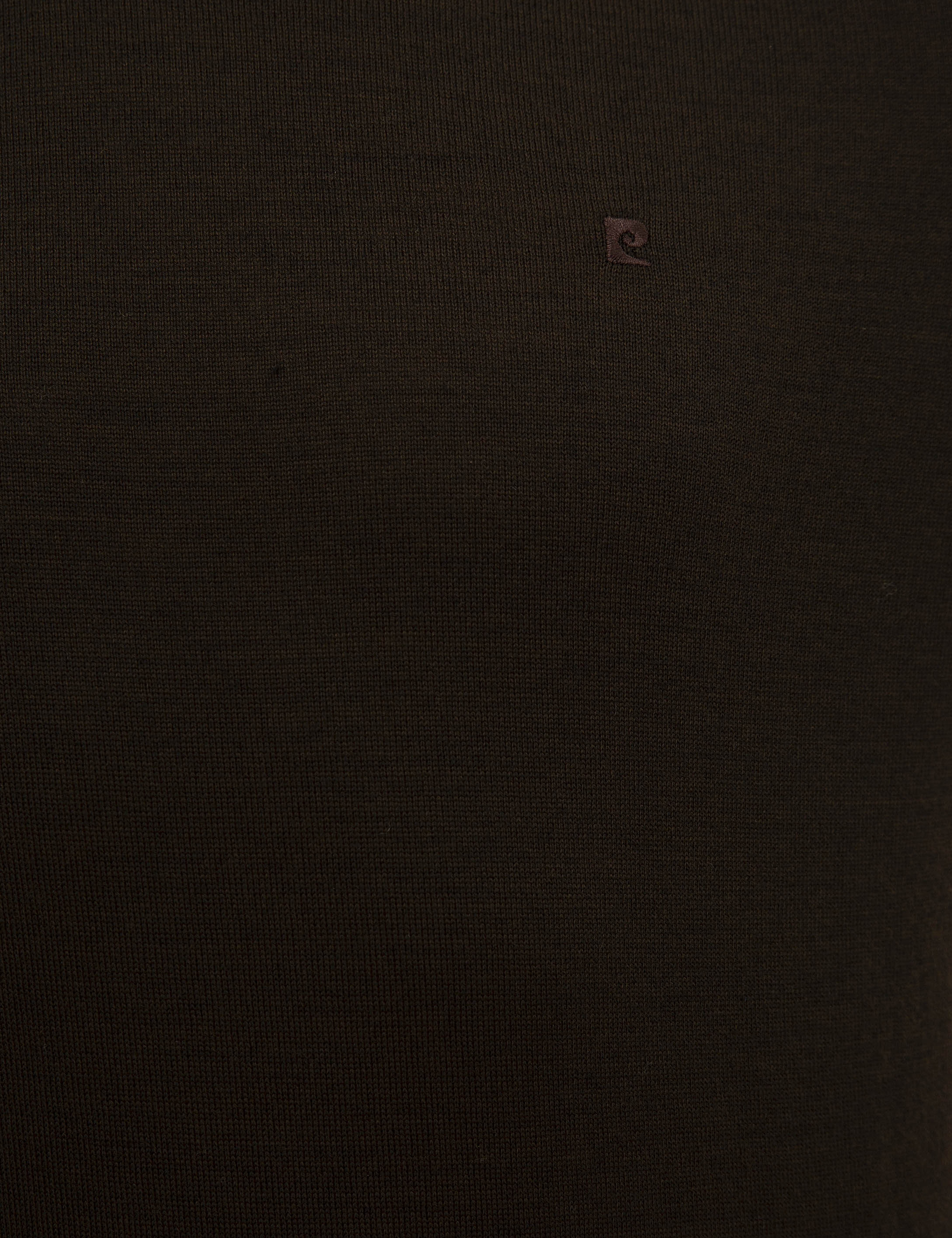 Kahverengi Slim Fit Bisiklet Yaka Basic Triko Kazak