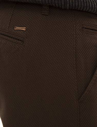 Kahverengi Slim Fit Kanvas Pantolon