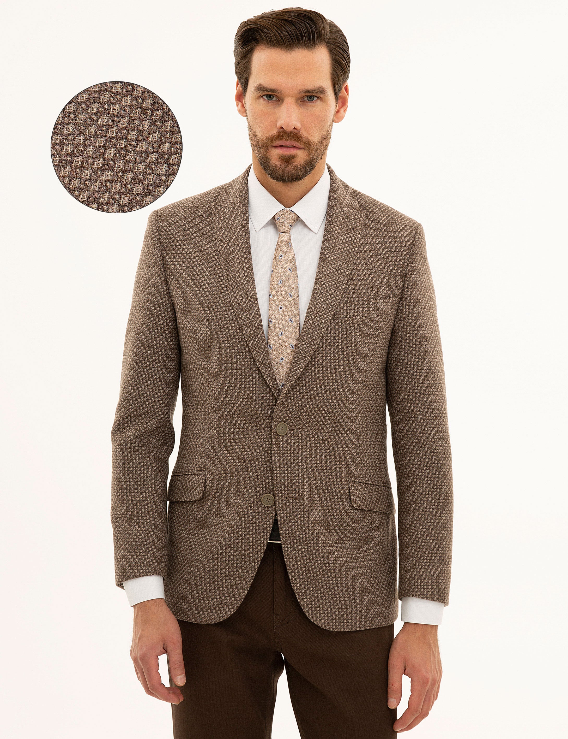 Açık Kahverengi Ex. Slim Fit Ceket
