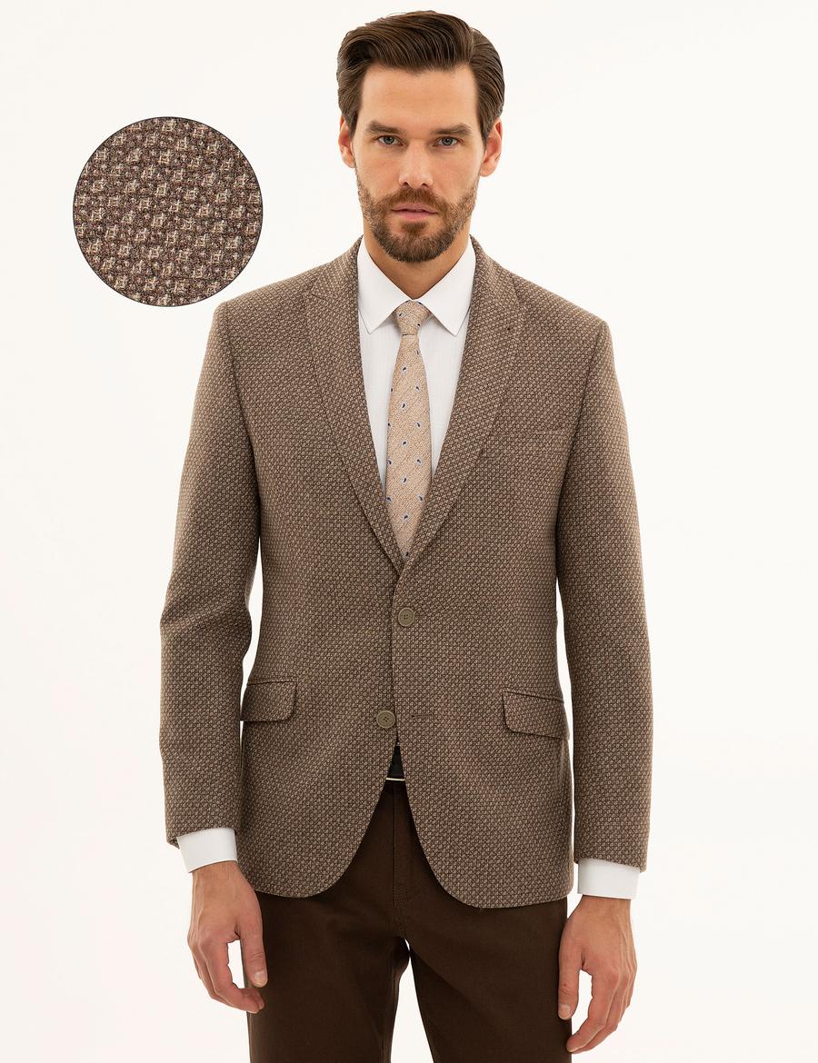 Açık Kahverengi Ex. Slim Fit Ceket