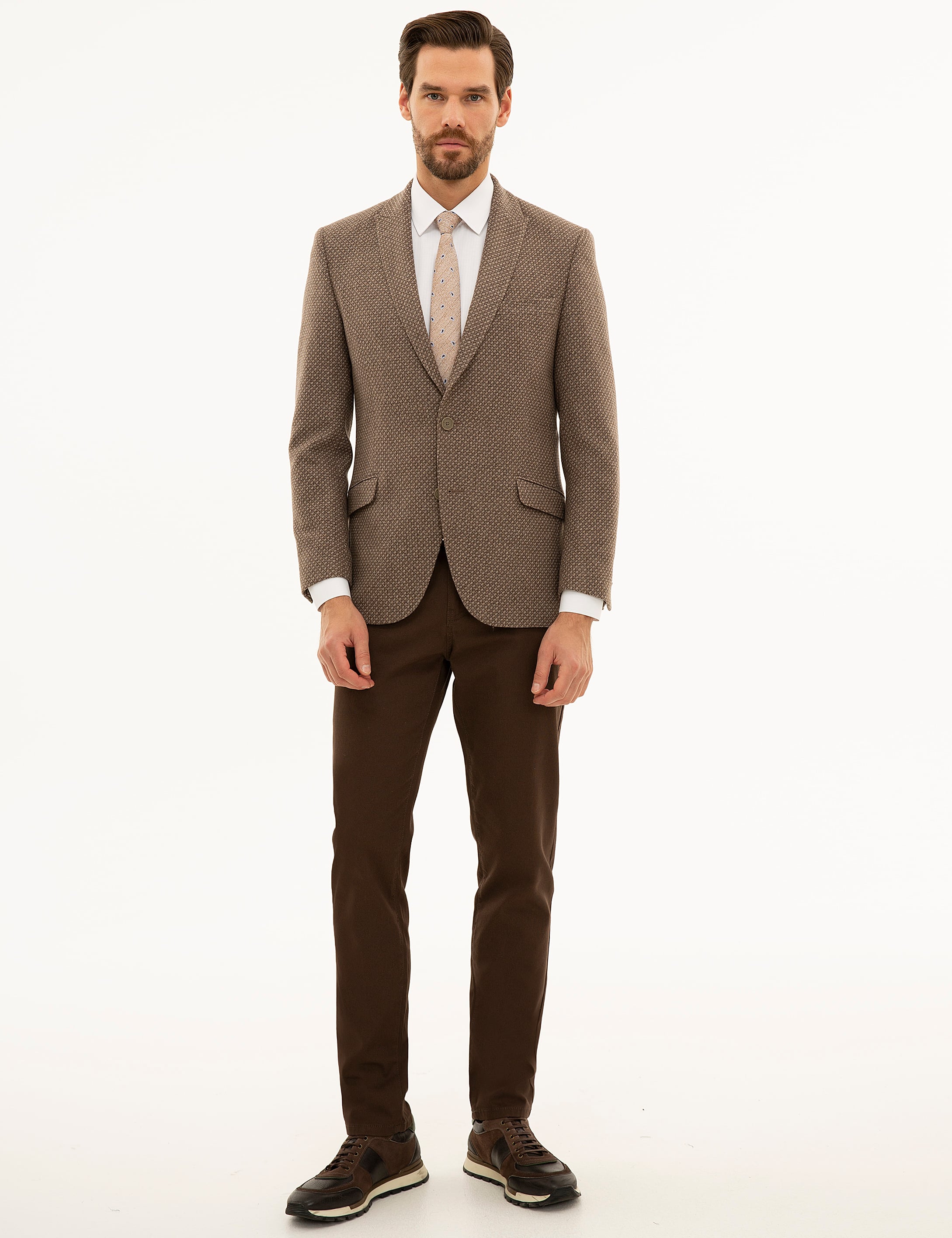 Açık Kahverengi Ex. Slim Fit Ceket