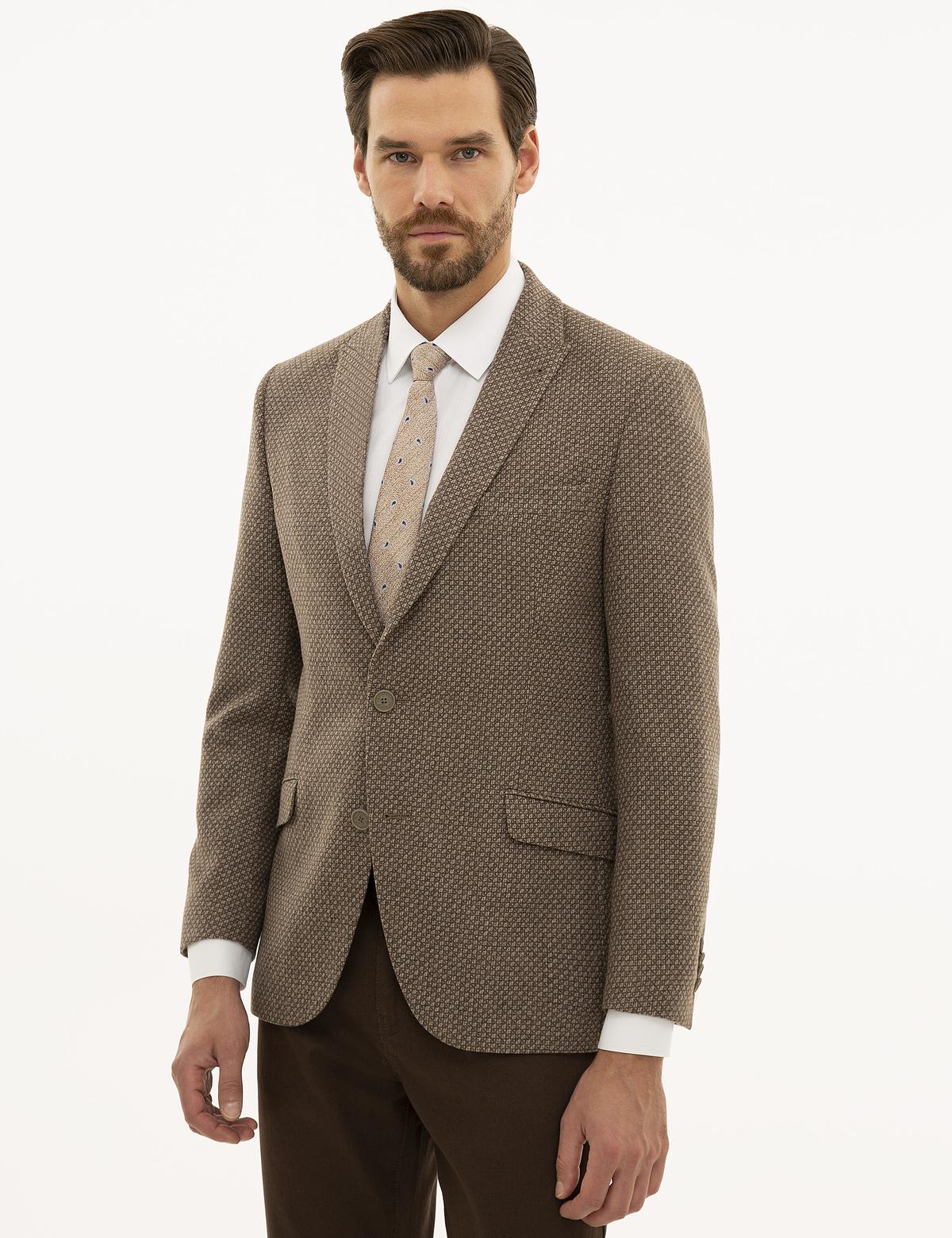 Açık Kahverengi Ex. Slim Fit Ceket - 50226169005