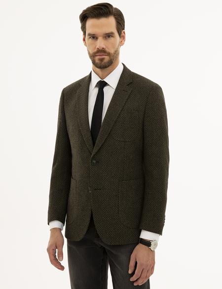 Haki Slim Fit Ceket - 50226171047