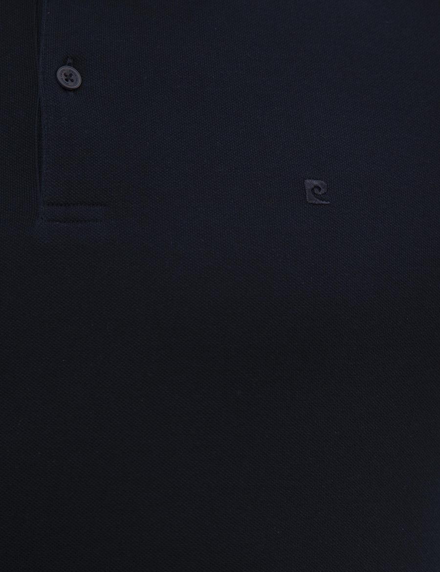 Lacivert Slim Fit Basic Sweatshirt