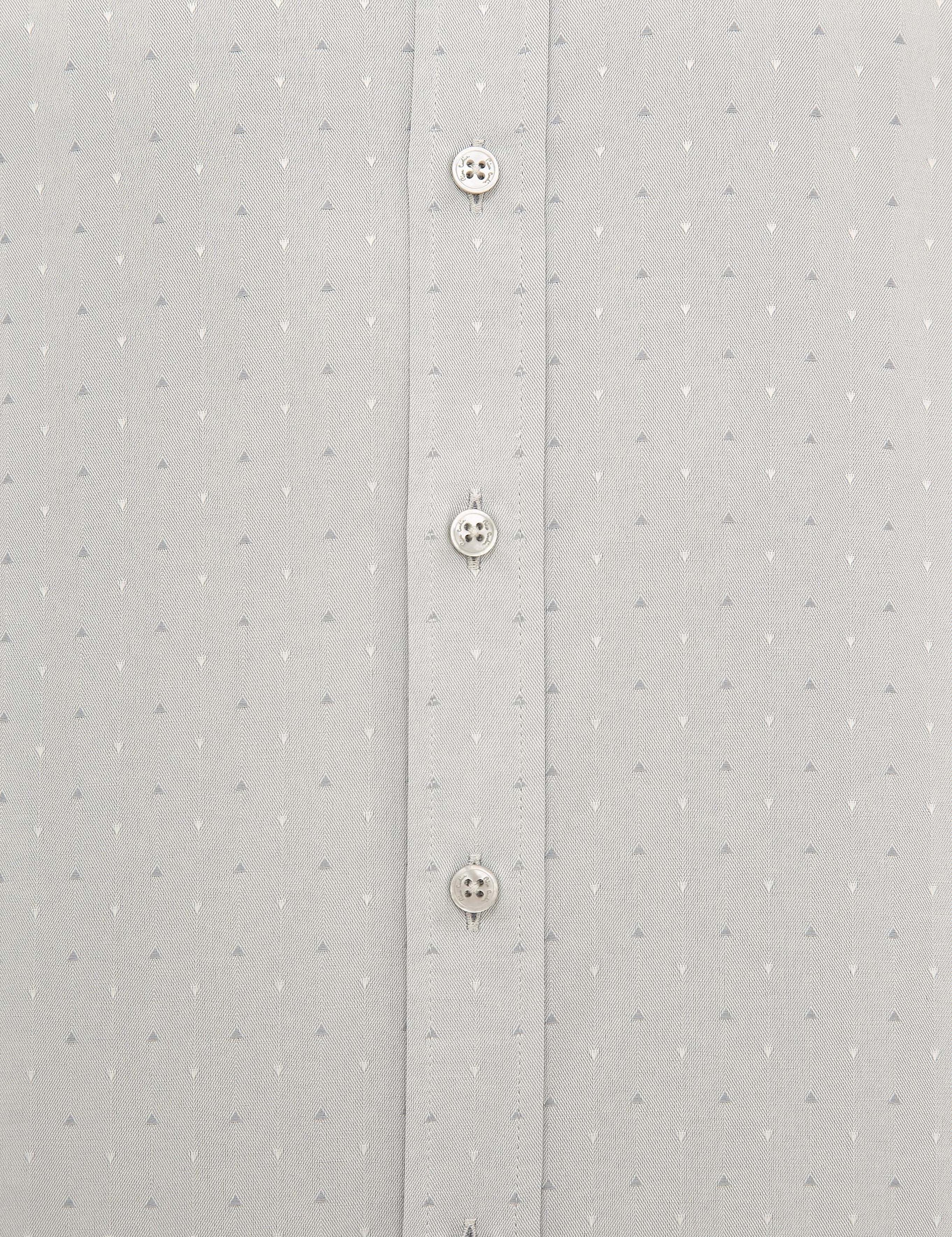 Gri Slim Fit Armürlü Gömlek