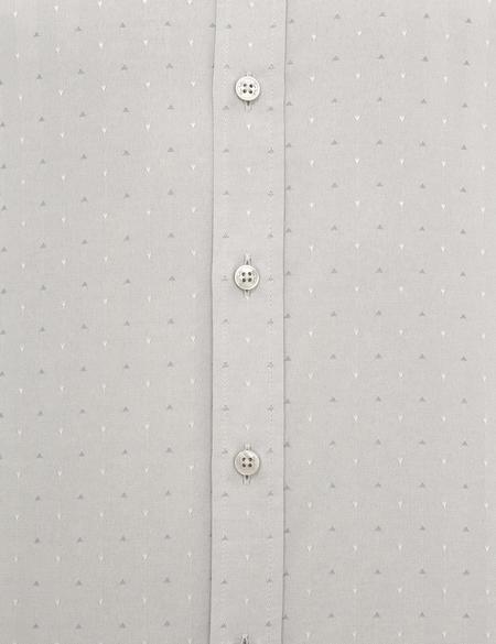 Gri Slim Fit Armürlü Gömlek - 50227478016