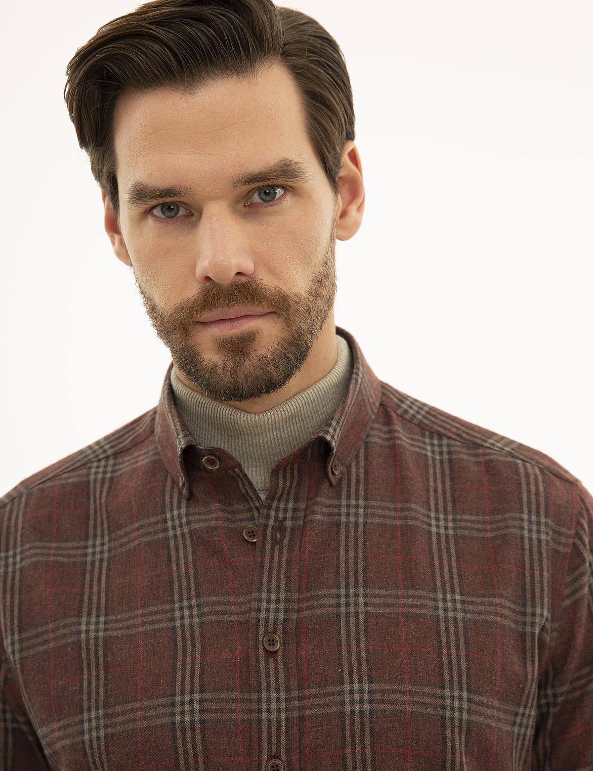 Bordo Regular Fit Gömlek - 50230271011