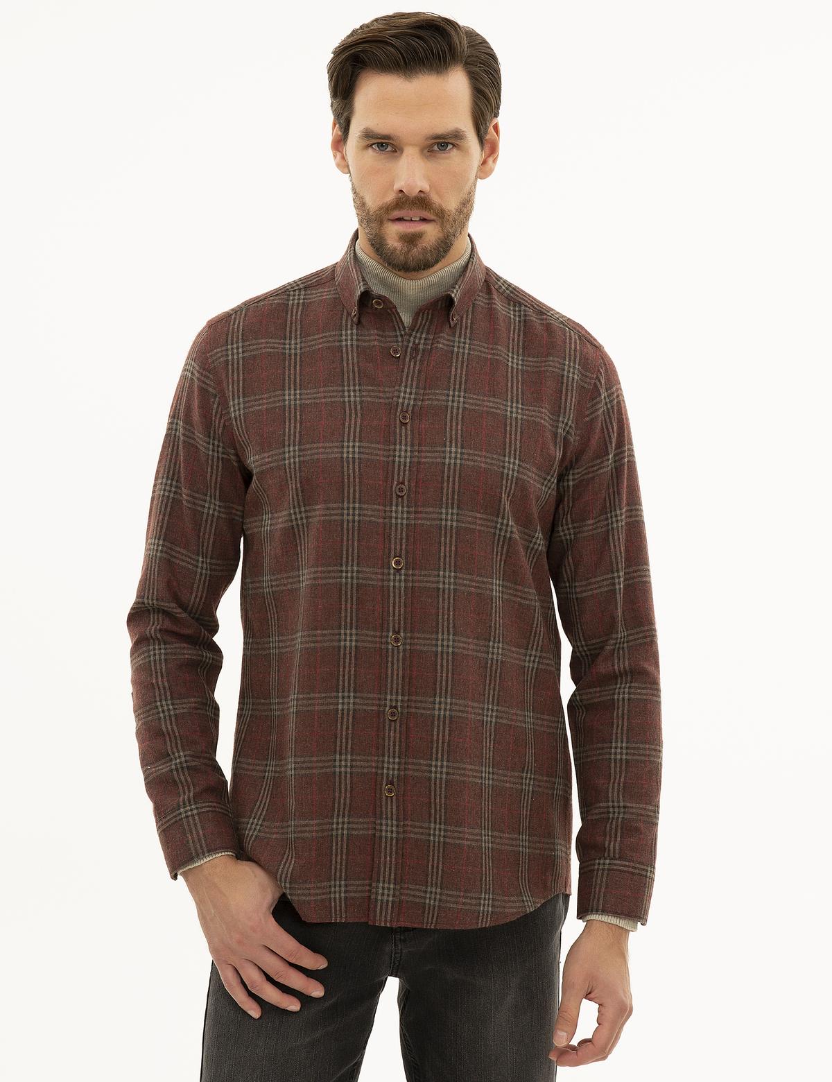 Bordo Regular Fit Gömlek