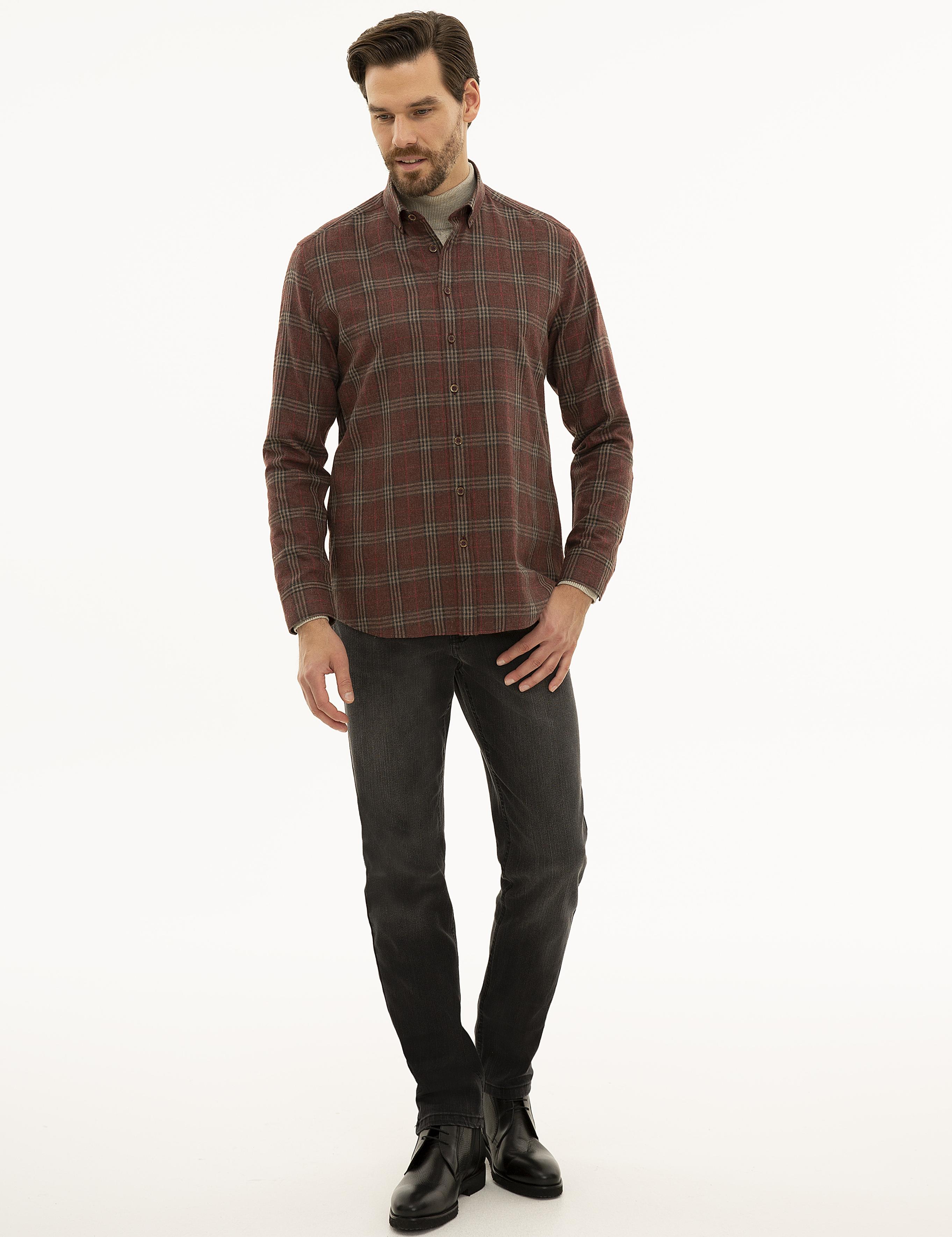 Bordo Regular Fit Gömlek