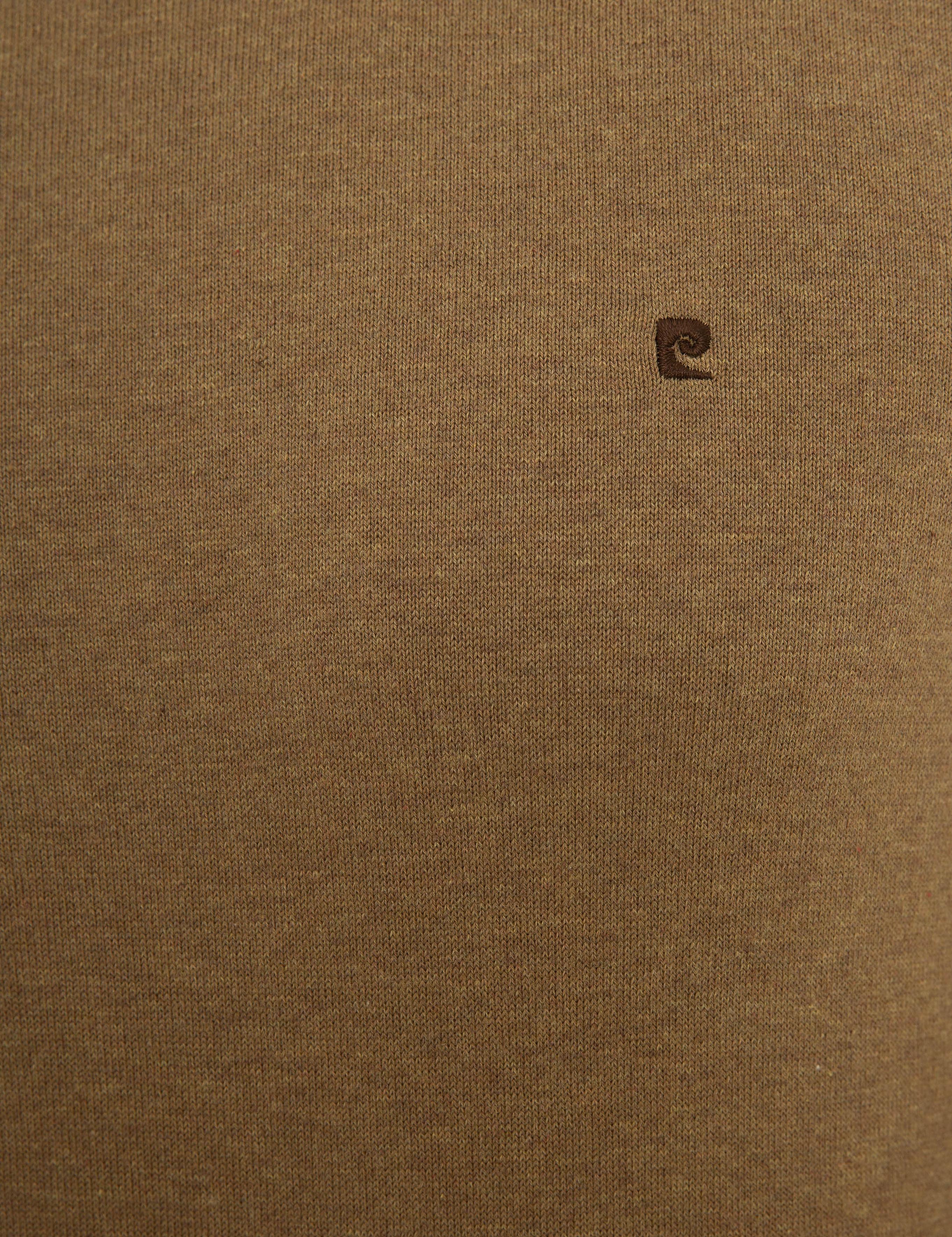 Camel Melanj Slim Fit Yarım Balıkçı Yaka Basic Triko Kazak