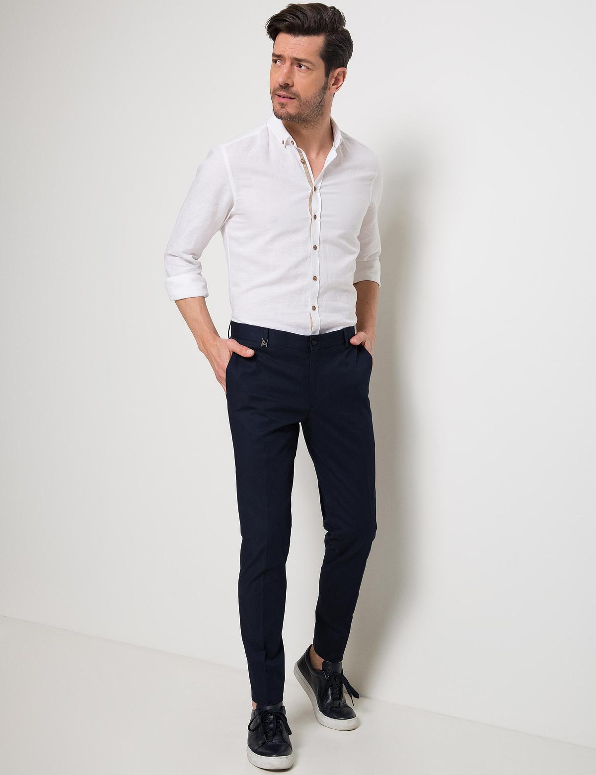 Lacivert Ekstra Slim Fit Pantolon