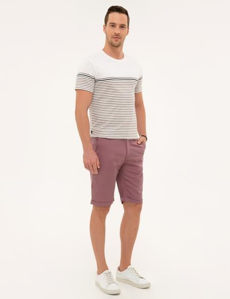 Gül Kurusu Standart Fit Bermuda Şort - 50224377005