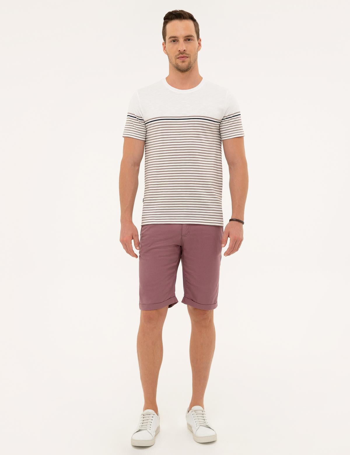 Gül Kurusu Standart Fit Bermuda Şort