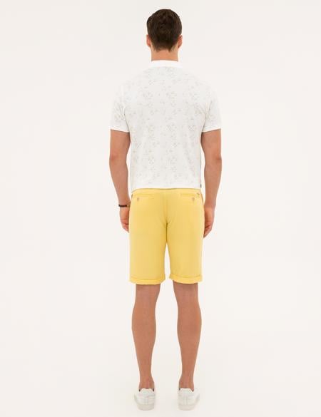 Sarı Standart Fit Bermuda Şort - 50224377011