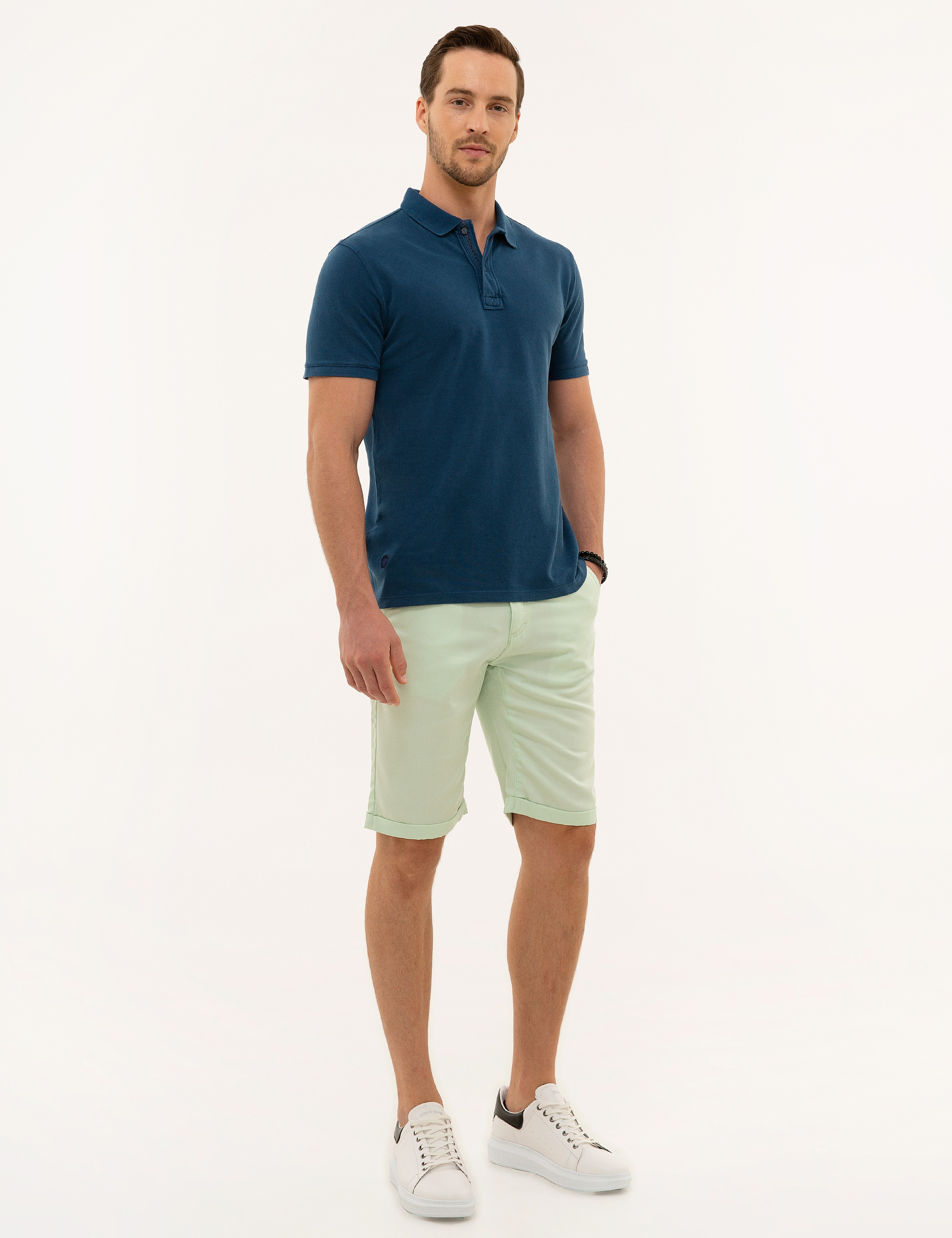 Mint Standart Fit Bermuda Şort - Image 2