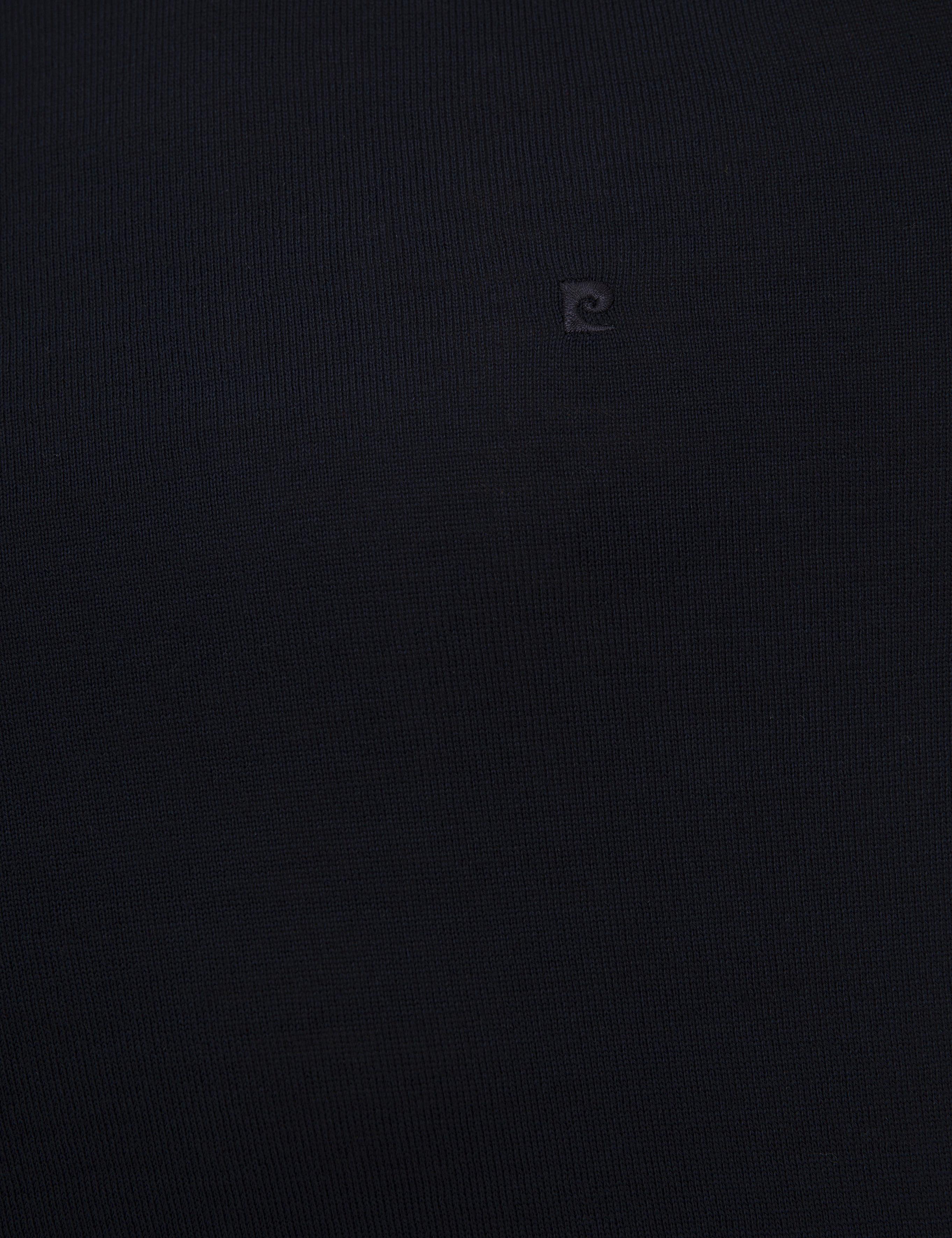 Lacivert Slim Fit Bisiklet Yaka Yün Karışımlı Basic Triko Kazak