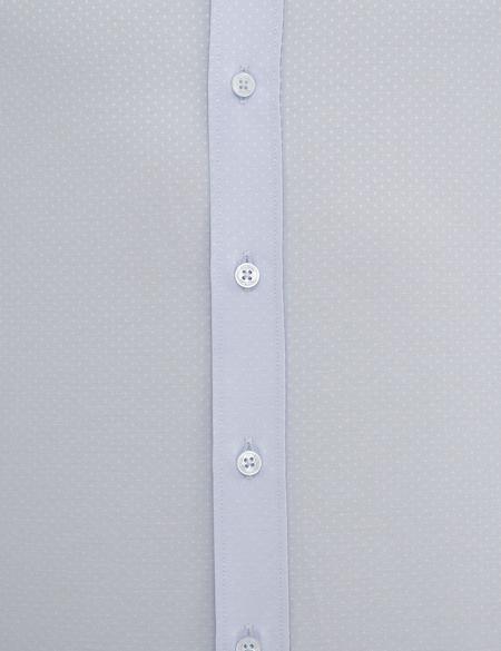 Açık Mavi Slim Fit Armürlü Gömlek - 50233532002