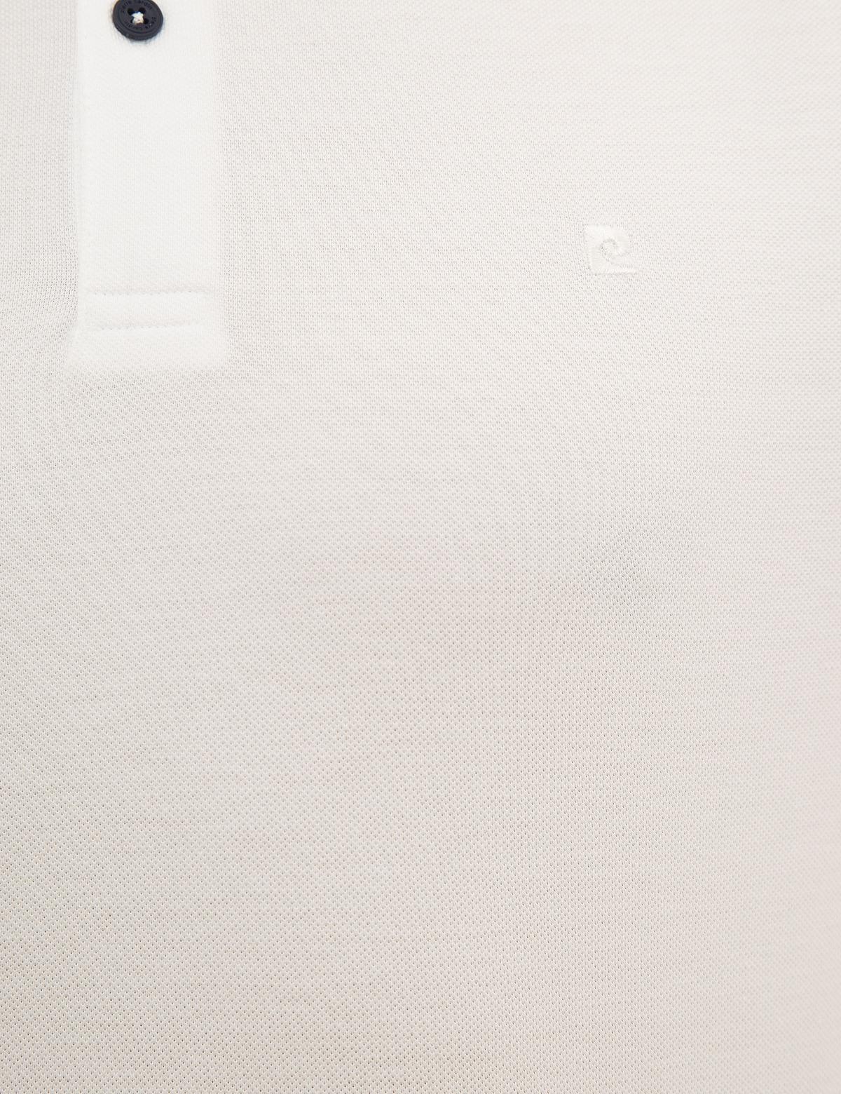 Beyaz Slim Fit Polo Yaka Sweatshirt - 50233280047