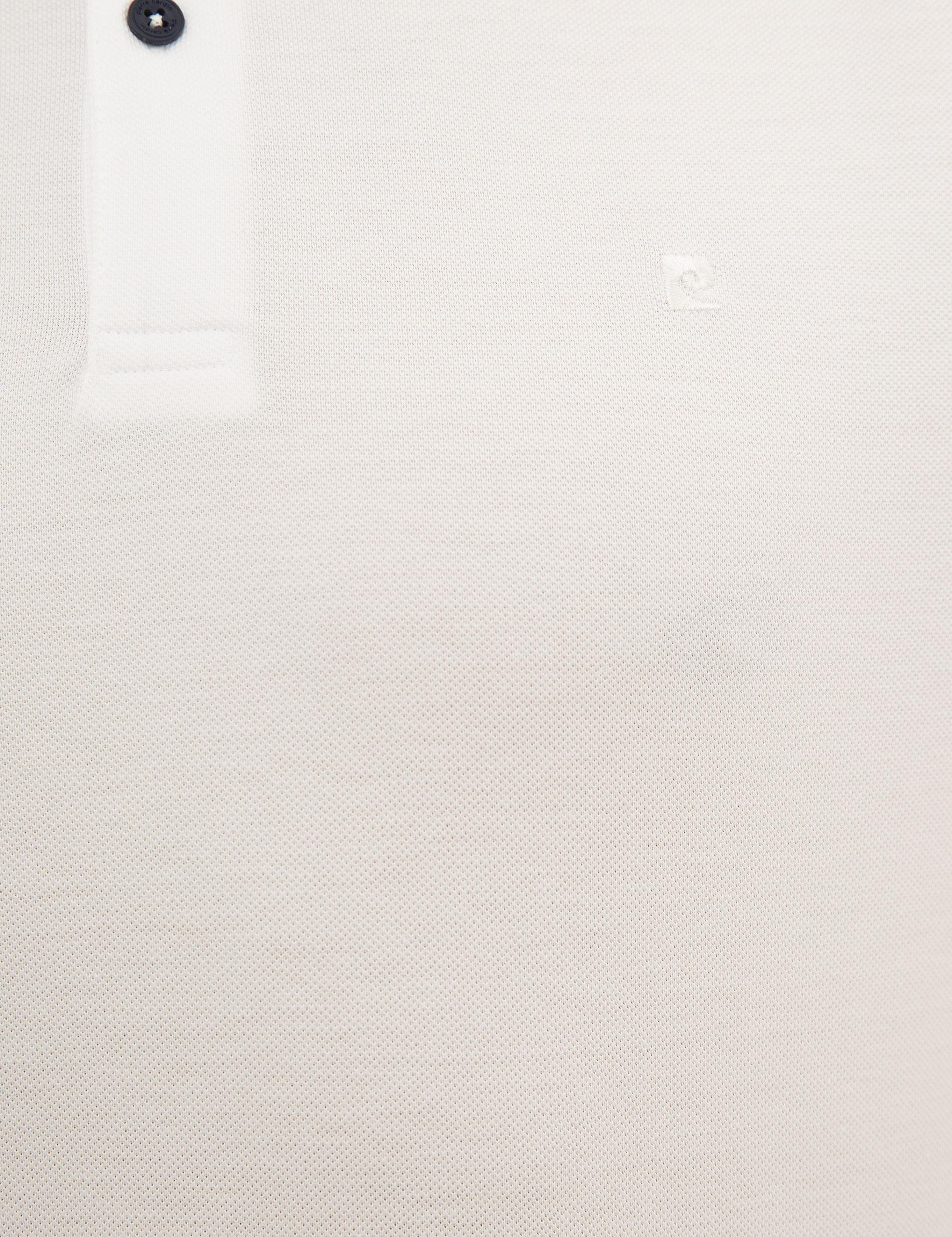 Beyaz Slim Fit Polo Yaka Sweatshirt