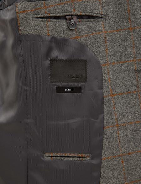 Ekose Füme Slim Fit Ceket - 50228525053