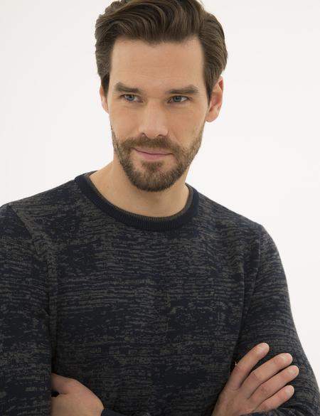 Lacivert Slim Fit Triko Kazak - 50227841027