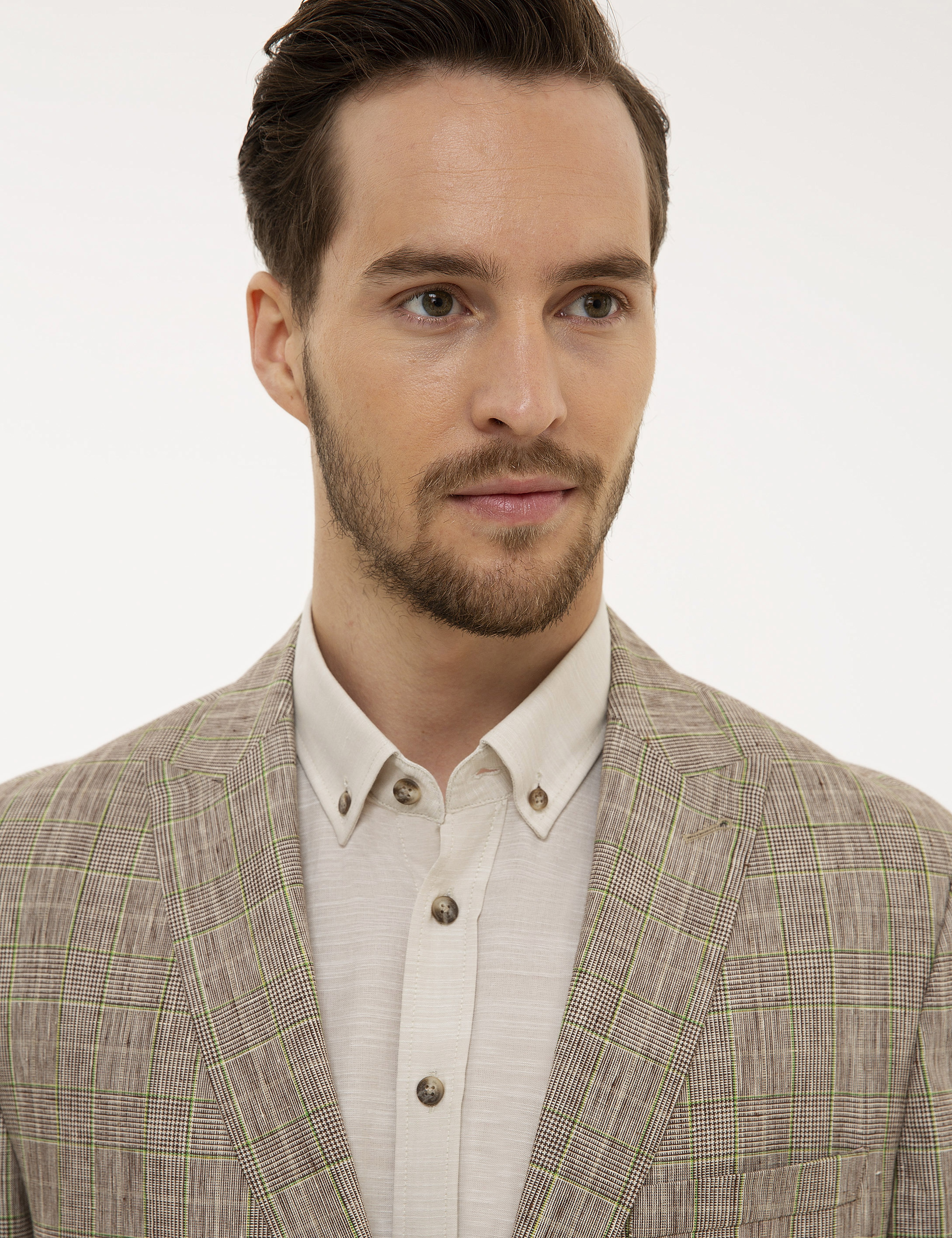 Açık Kahverengi Slim Fit Ceket - Image 3