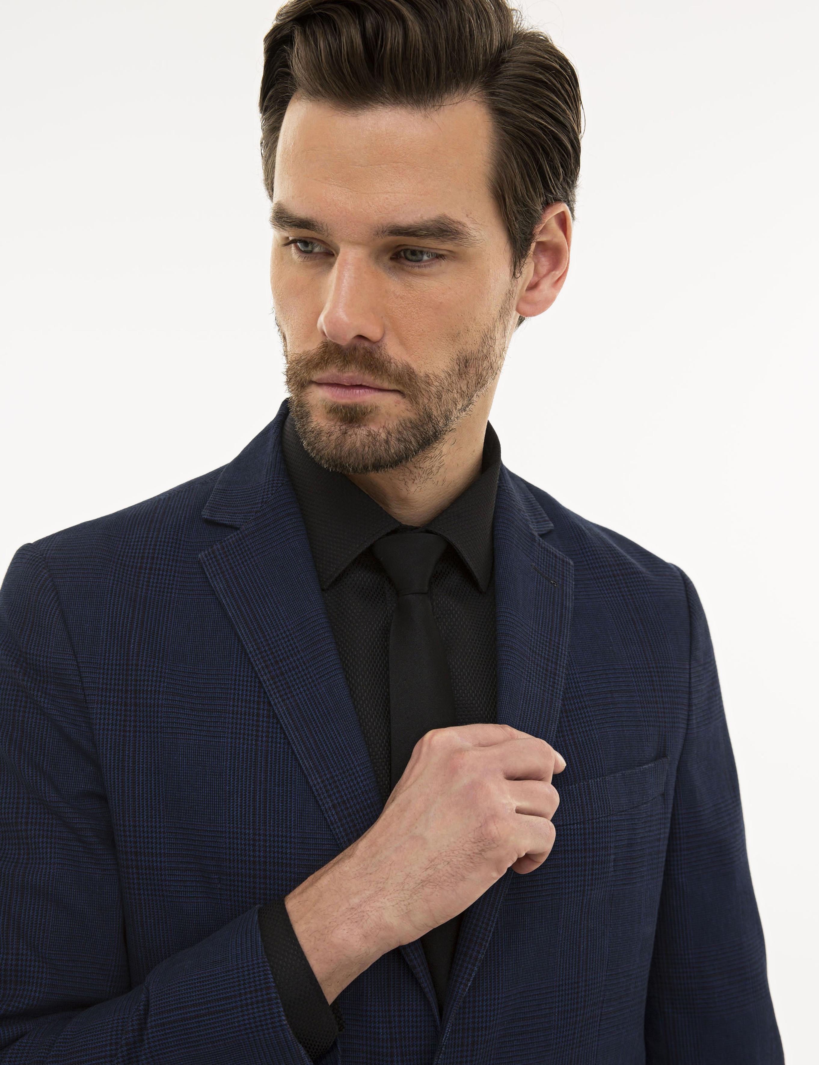 Koyu Mavi Slim Fit Ceket