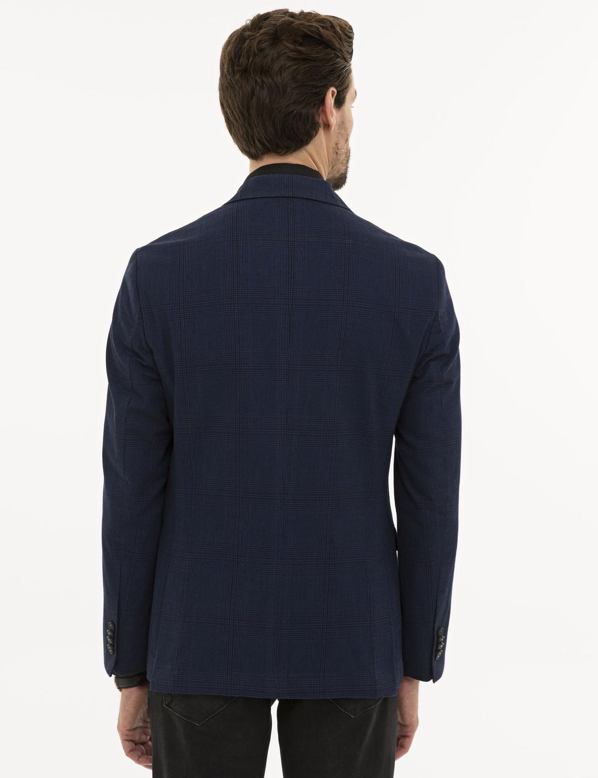 Koyu Mavi Slim Fit Ceket - 50225490038