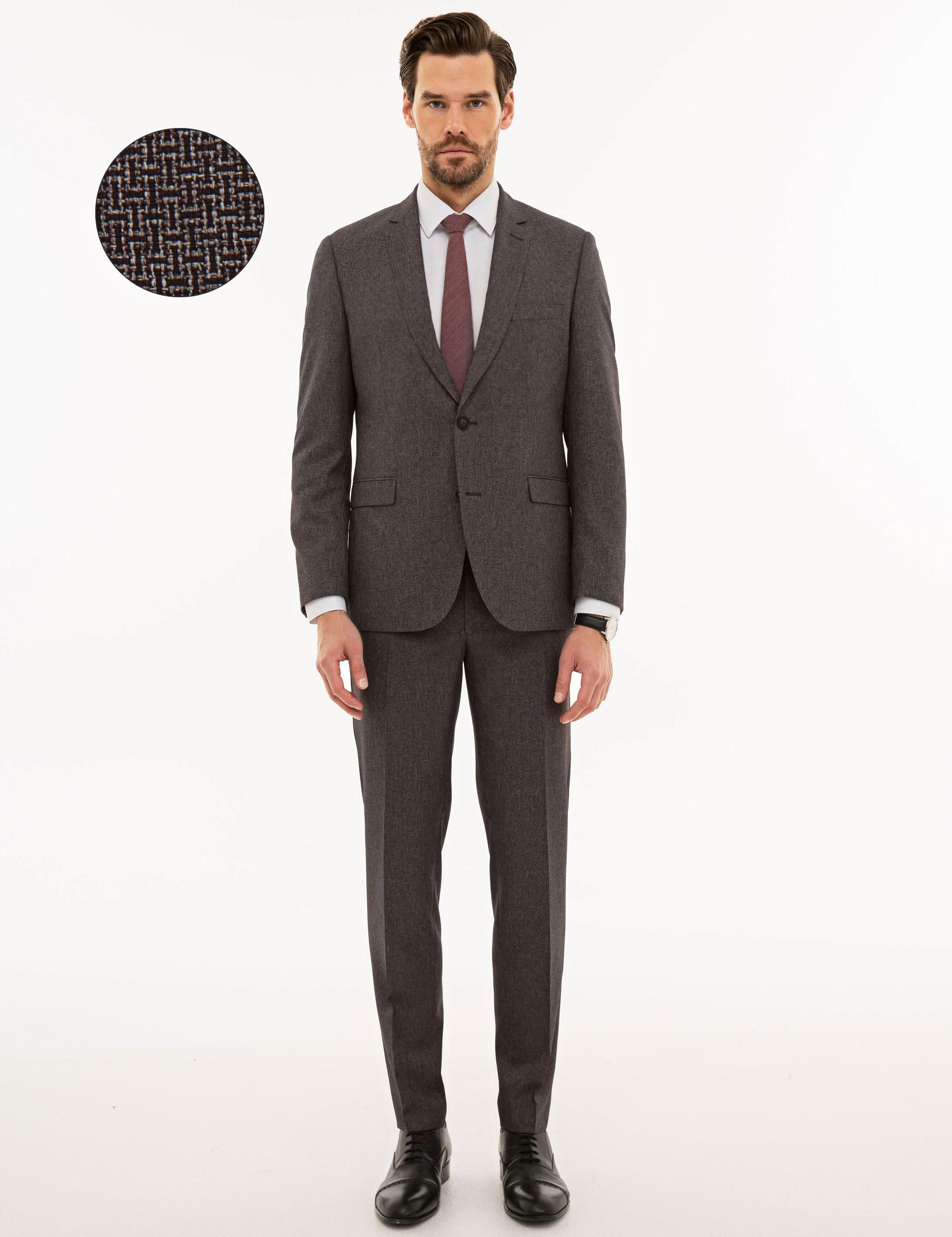 Bordo Ex. Slim Fit Takım Elbise