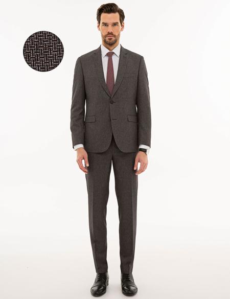 Bordo Ex. Slim Fit Takım Elbise - 50228490044