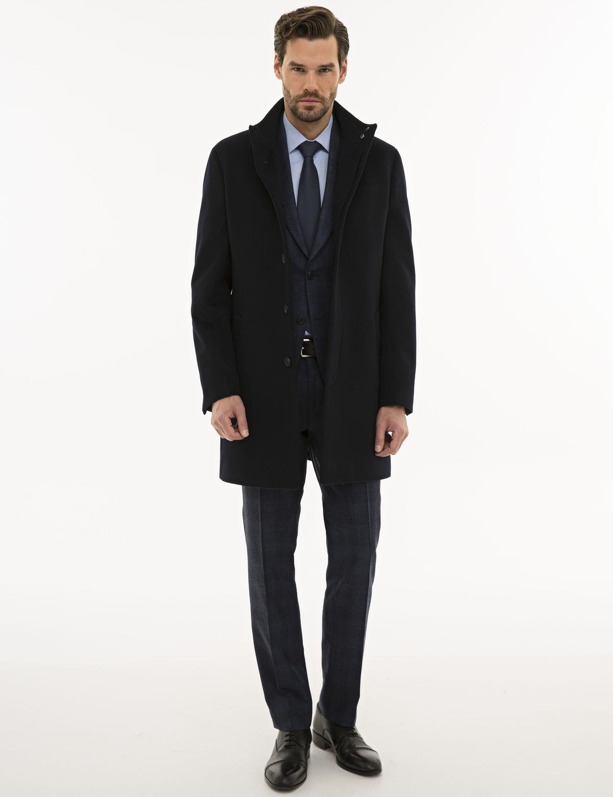 Lacivert Slim Fit Palto - 50230242018