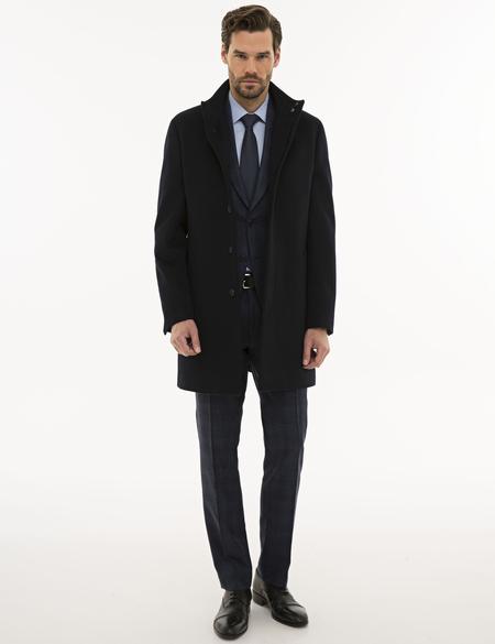 Lacivert Slim Fit Palto - 50230242018