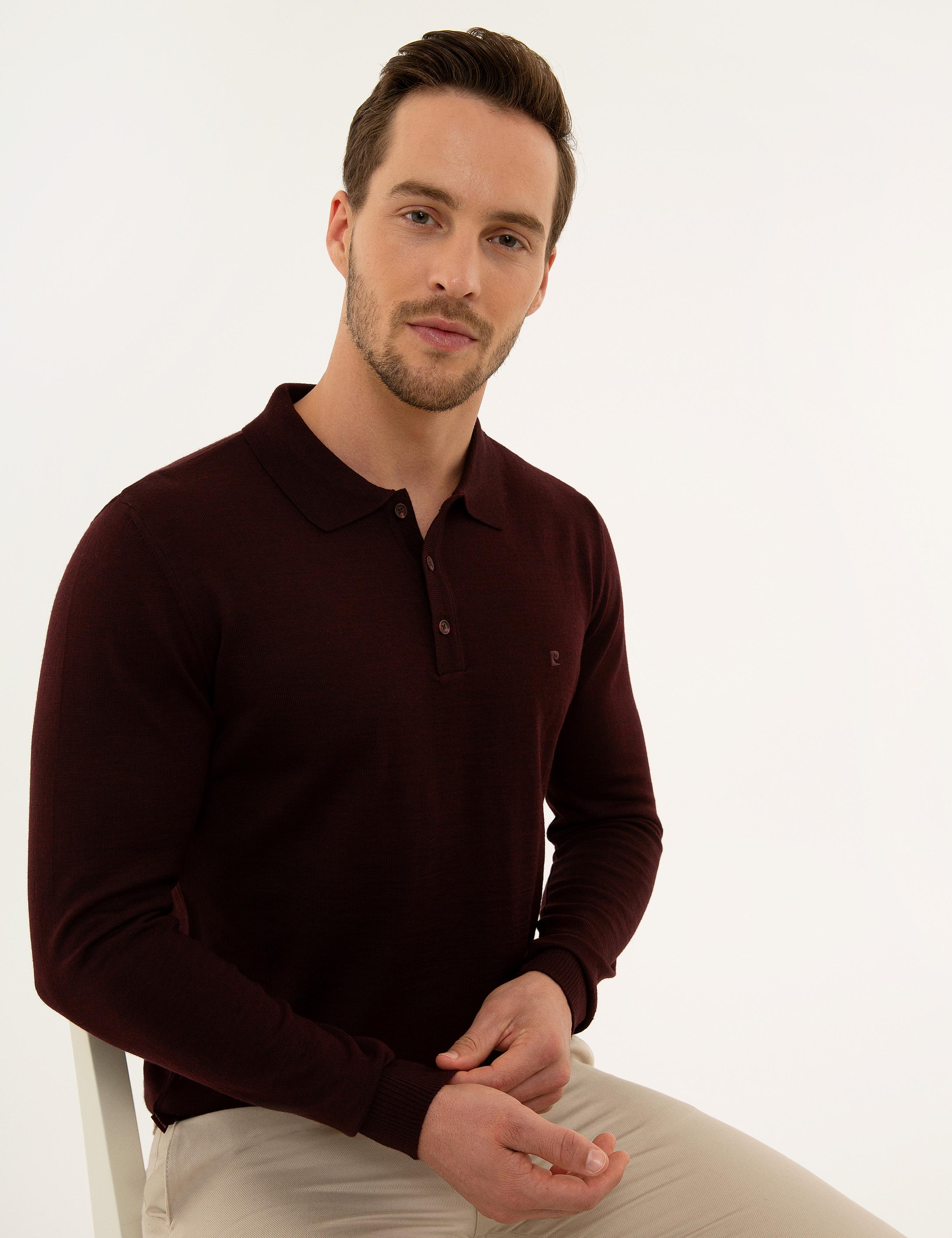 Bordo Slim Fit Basic Kazak