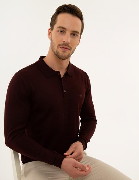 Bordo Slim Fit Basic Kazak - 50227023028