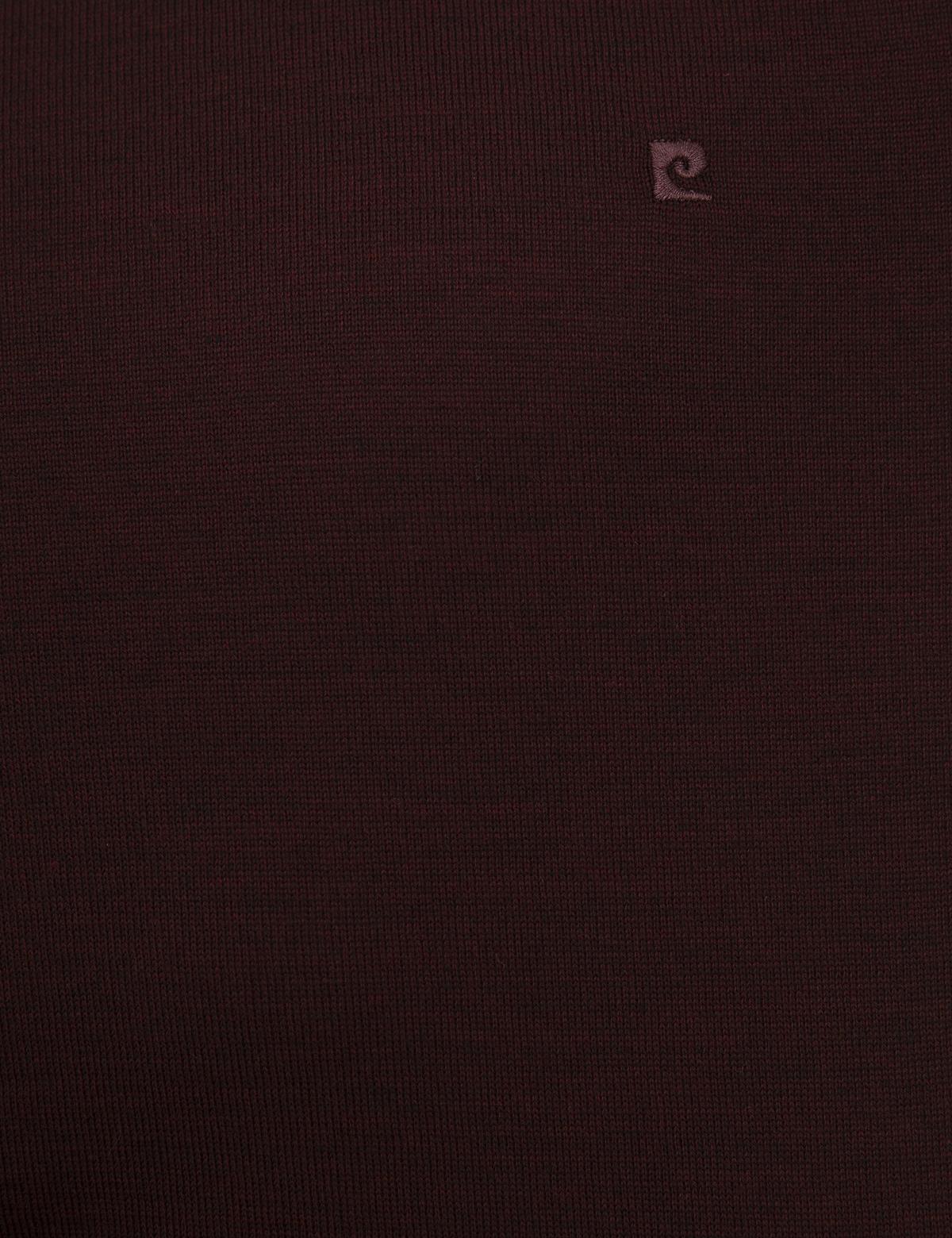 Bordo Slim Fit Bisiklet Yaka Basic Triko Kazak - 50227677027